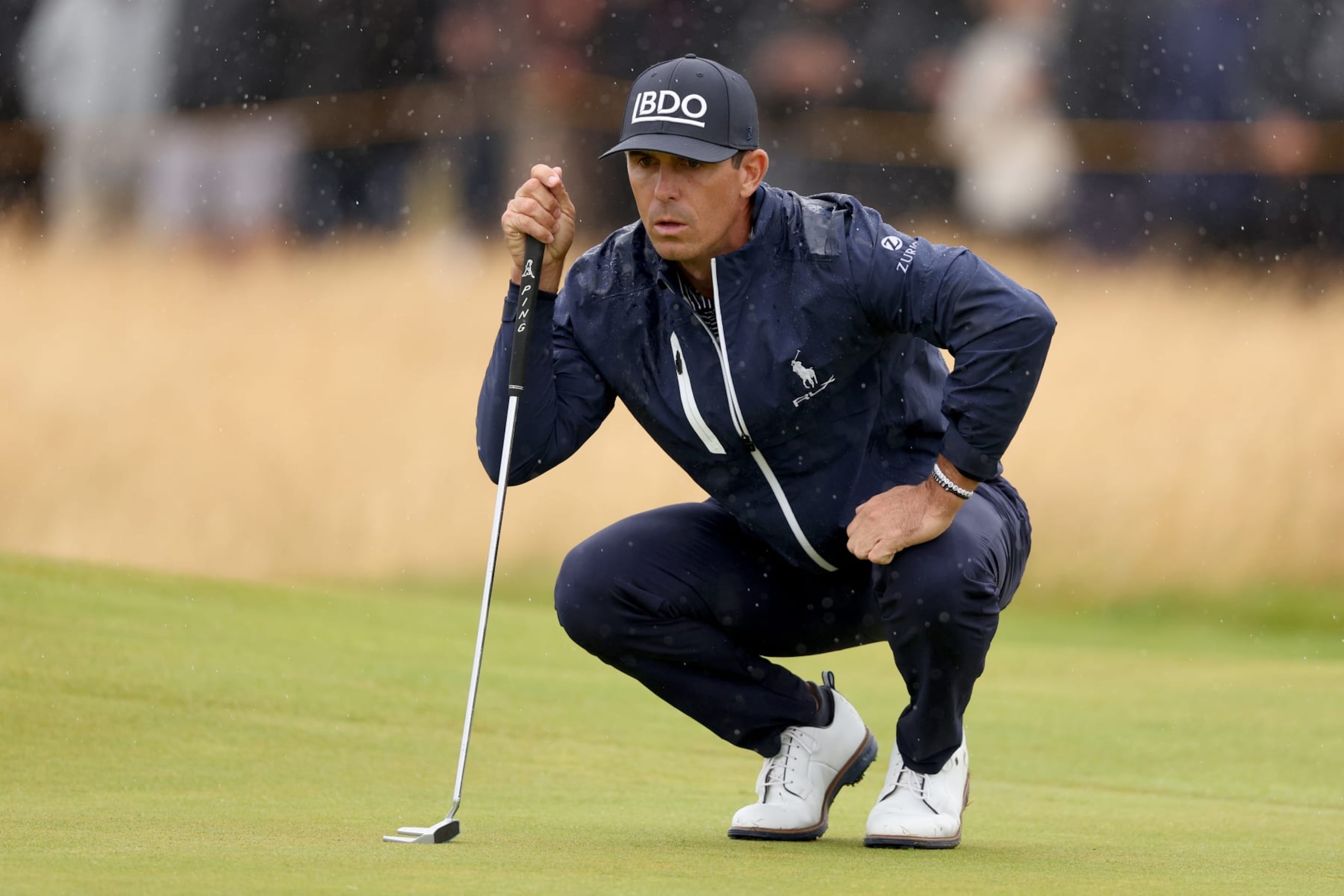 TROON, SCOTLAND - JULY 20: Billy Horschel of the United States lines up a putt on the second green during day three of The 152nd Open championship at Royal Troon on July 20, 2024 in Troon, Scotland. (Photo by Kevin C. Cox/Getty Images) TROON, SCOTLAND - JULY 20: Billy Horschel of the United States lines up a putt on the second green during day three of The 152nd Open championship at Royal Troon on July 20, 2024 in Troon, Scotland. (Photo by Kevin C. Cox/Getty Images)