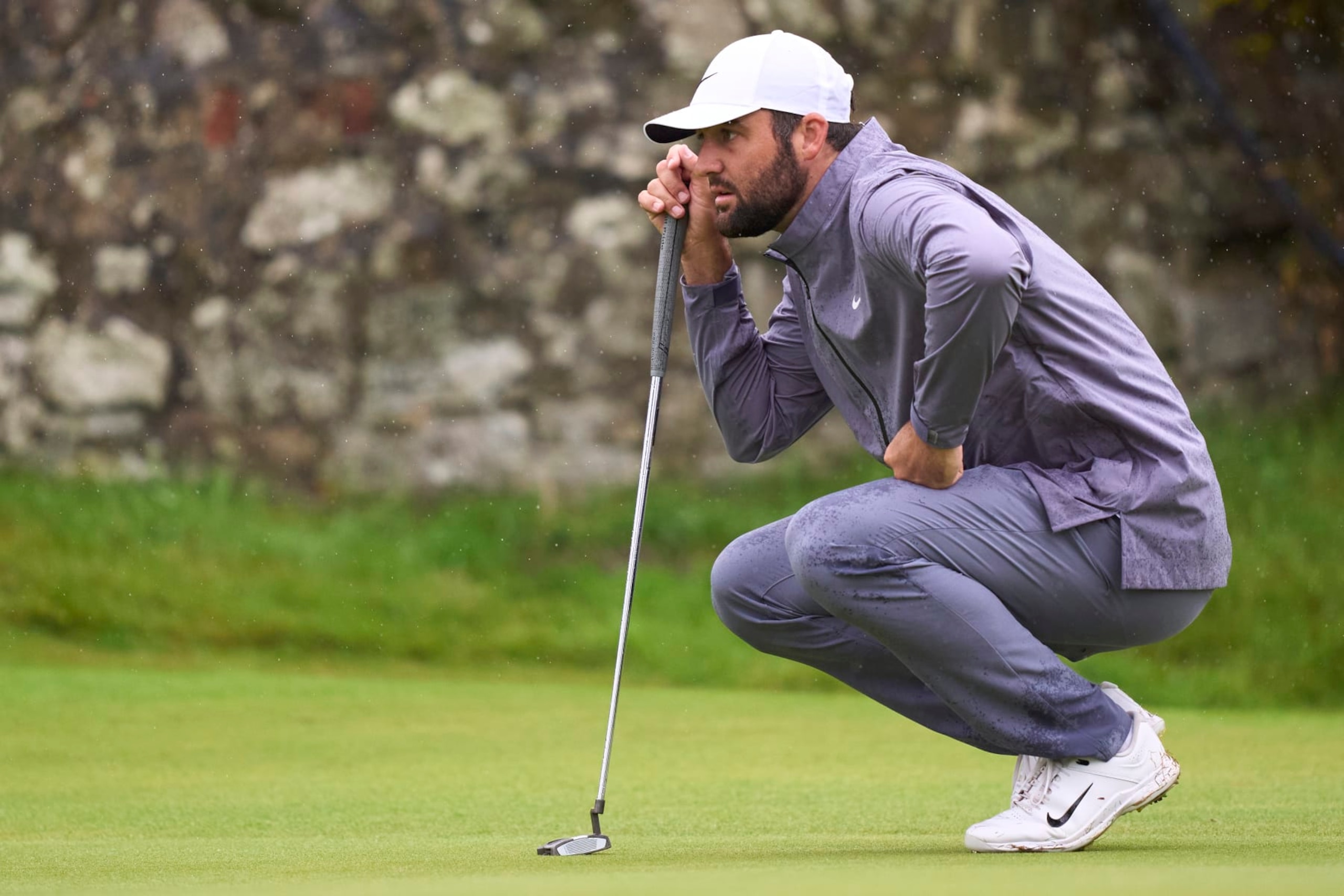 TROON, SCOTLAND - JULY 20: Scottie Scheffler of United States on the 11th green on day three of The 152nd Open championship at Royal Troon on July 20, 2024 in Troon, Scotland. (Photo by Pedro Salado/Getty Images) TROON, SCOTLAND - JULY 20: Scottie Scheffler of United States on the 11th green on day three of The 152nd Open championship at Royal Troon on July 20, 2024 in Troon, Scotland. (Photo by Pedro Salado/Getty Images)
