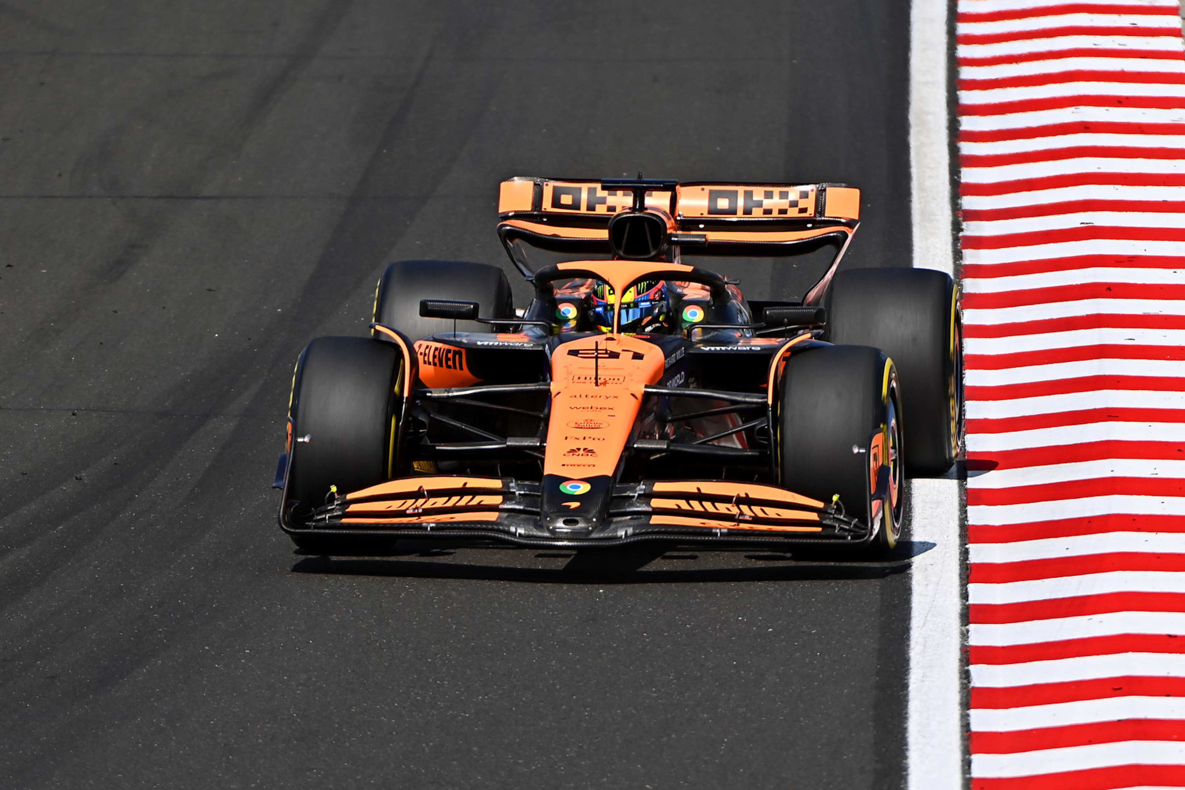 BUDAPEST, HUNGARY - JULY 21: Oscar Piastri of Australia driving the (81) McLaren MCL38 Mercedes on track during the F1 Grand Prix of Hungary at Hungaroring on July 21, 2024 in Budapest, Hungary. (Photo by James Sutton - Formula 1/Formula 1 via Getty Images) BUDAPEST, HUNGARY - JULY 21: Oscar Piastri of Australia driving the (81) McLaren MCL38 Mercedes on track during the F1 Grand Prix of Hungary at Hungaroring on July 21, 2024 in Budapest, Hungary. (Photo by James Sutton - Formula 1/Formula 1 via Getty Images)