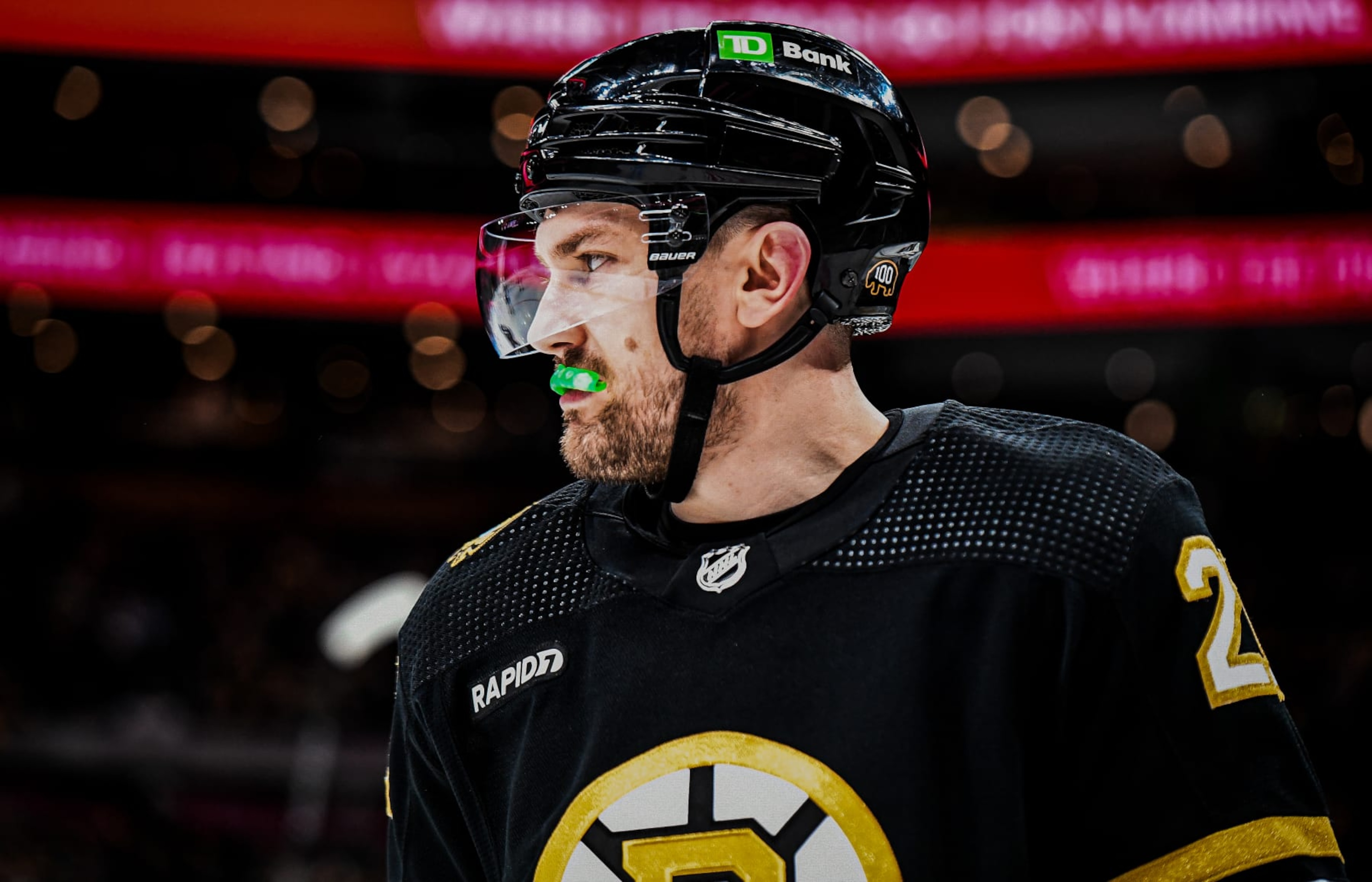 BOSTON, MASSACHUSETTS - APRIL 30: James van Riemsdyk #21 of the Boston Bruins skates against the Toronto Maple Leafs during the second period of Game Five of the First Round of the 2024 Stanley Cup Playoff at TD Garden on April 30, 2024 in Boston, Massachusetts. (Photo by China Wong/NHLI via Getty Images) BOSTON, MASSACHUSETTS - APRIL 30: James van Riemsdyk #21 of the Boston Bruins skates against the Toronto Maple Leafs during the second period of Game Five of the First Round of the 2024 Stanley Cup Playoff at TD Garden on April 30, 2024 in Boston, Massachusetts. (Photo by China Wong/NHLI via Getty Images)