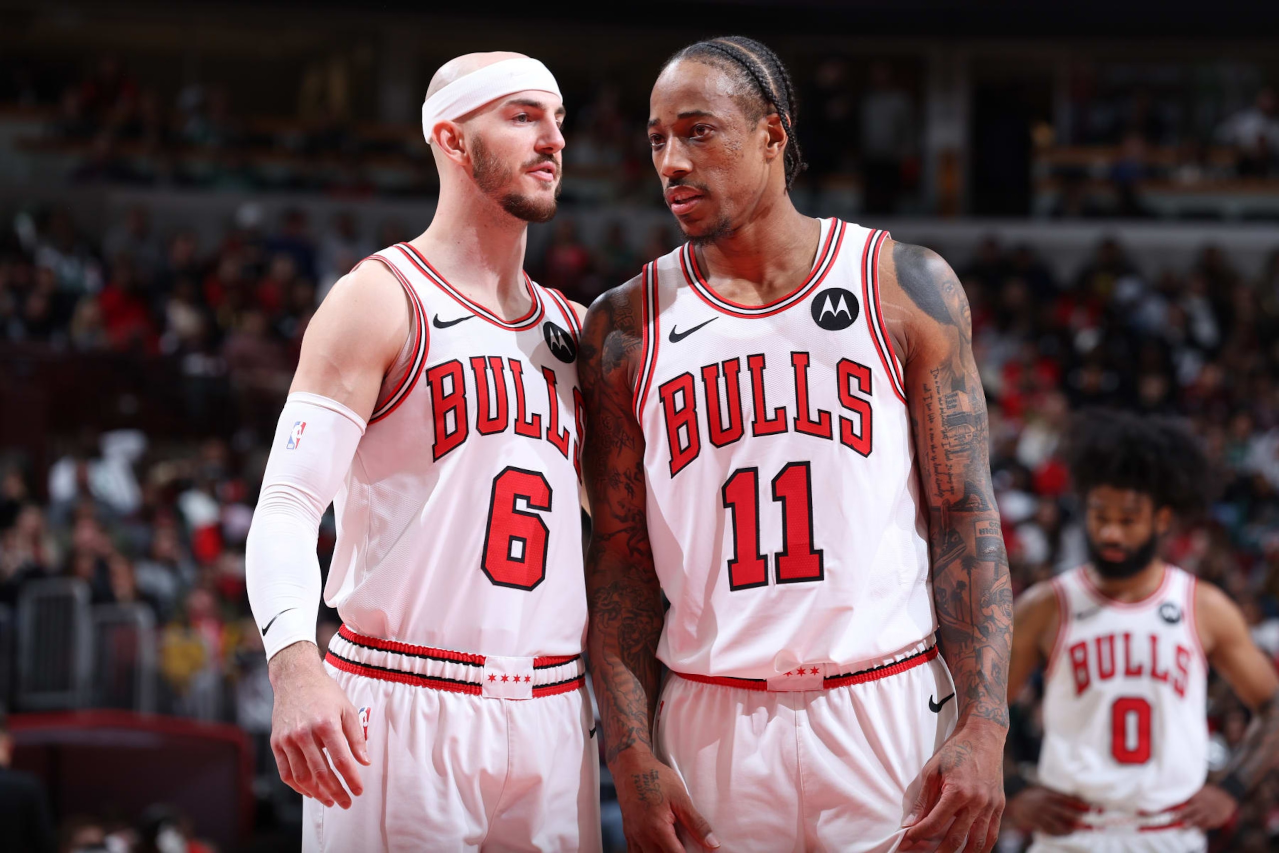 Alex Caruso and DeMar DeRozan Alex Caruso and DeMar DeRozan