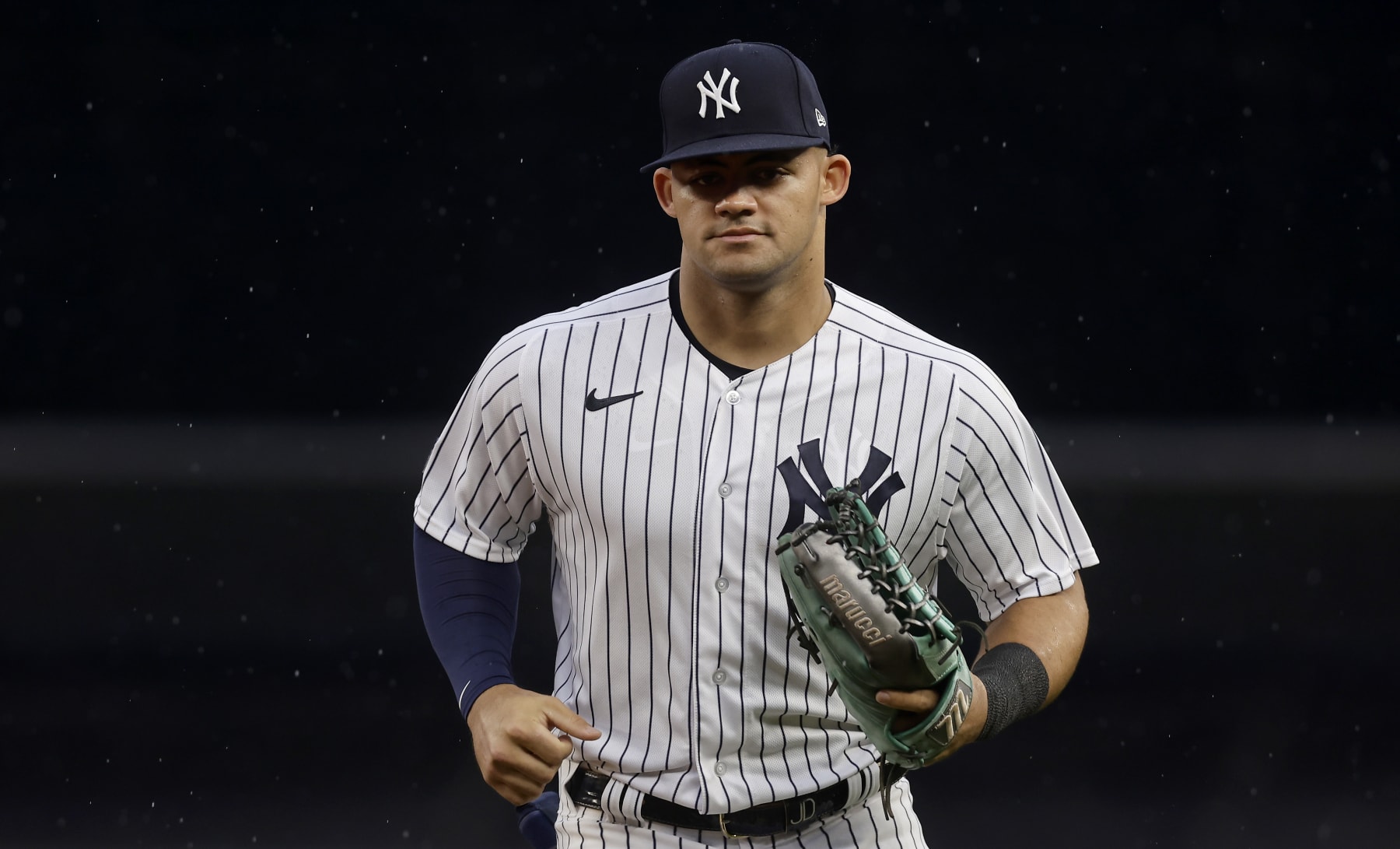 NEW YORK, NEW YORK - SEPTEMBER 09:  Jasson Dominguez #89 of the New York Yankees in action against the Milwaukee Brewers at Yankee Stadium on September 9, 2023 in the Bronx borough of New York City. The Brewers defeated the Yankees 9-2. (Photo by Jim McIsaac/Getty Images)