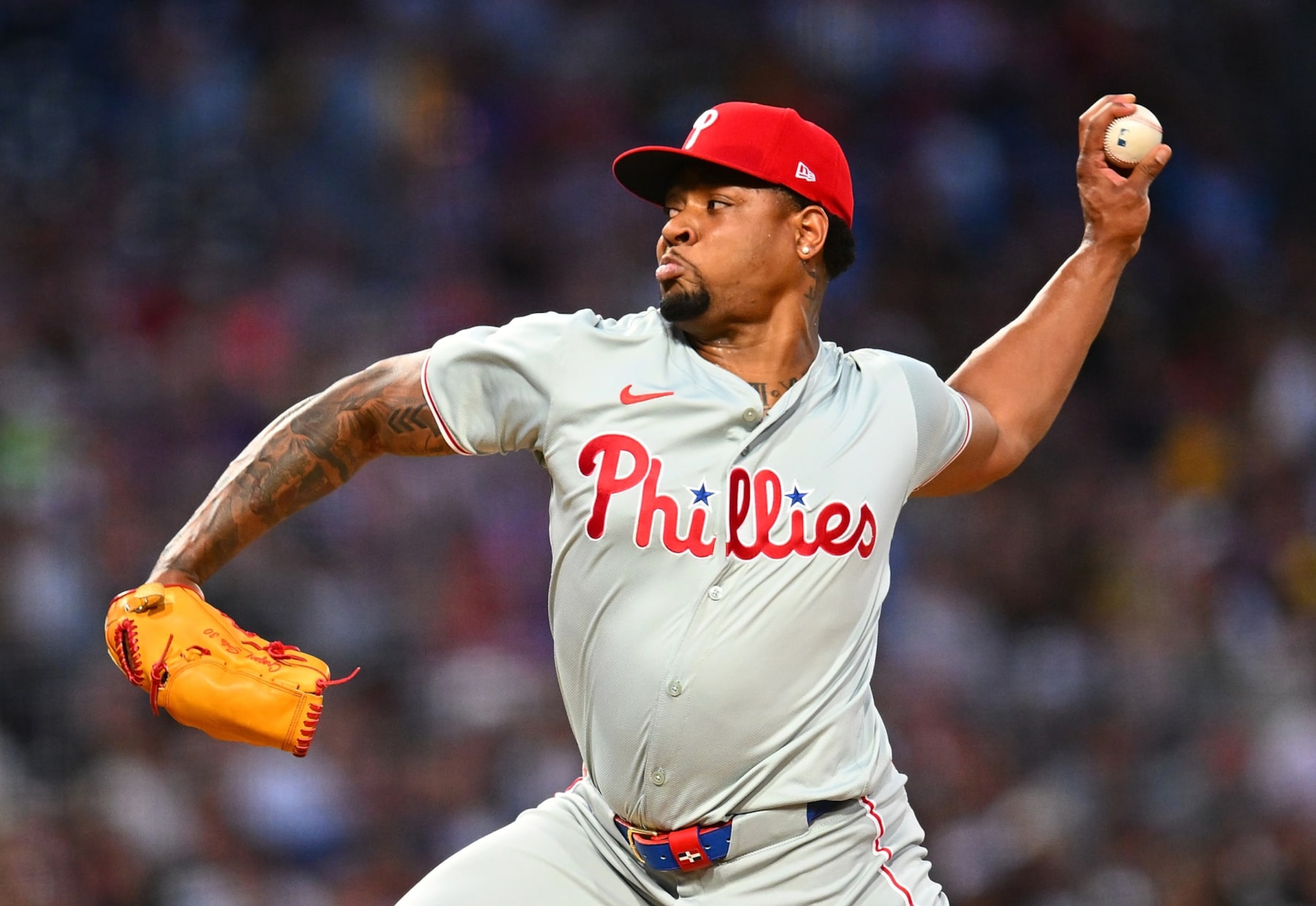 PITTSBURGH, PENNSYLVANIA - JULY 19:  Gregory Soto #30 of the Philadelphia Phillies in action during the game against the Pittsburgh Pirates at PNC Park on July 19, 2024 in Pittsburgh, Pennsylvania. (Photo by Joe Sargent/Getty Images)