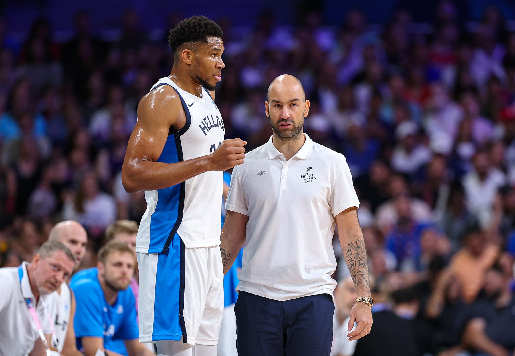 Giannis Antetokounmpo and Vassilis Spanoulis