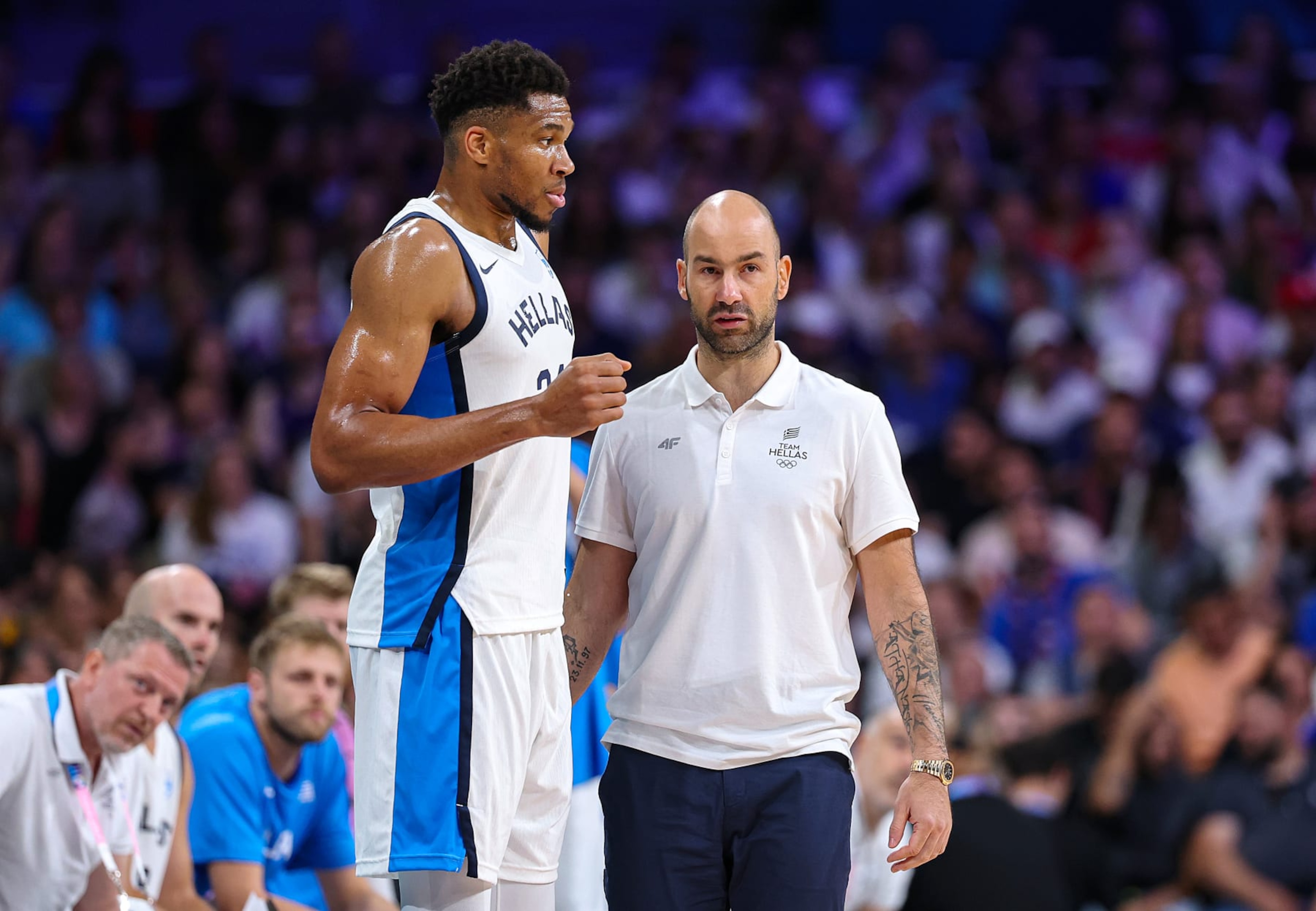 Giannis Antetokounmpo and Vassilis Spanoulis