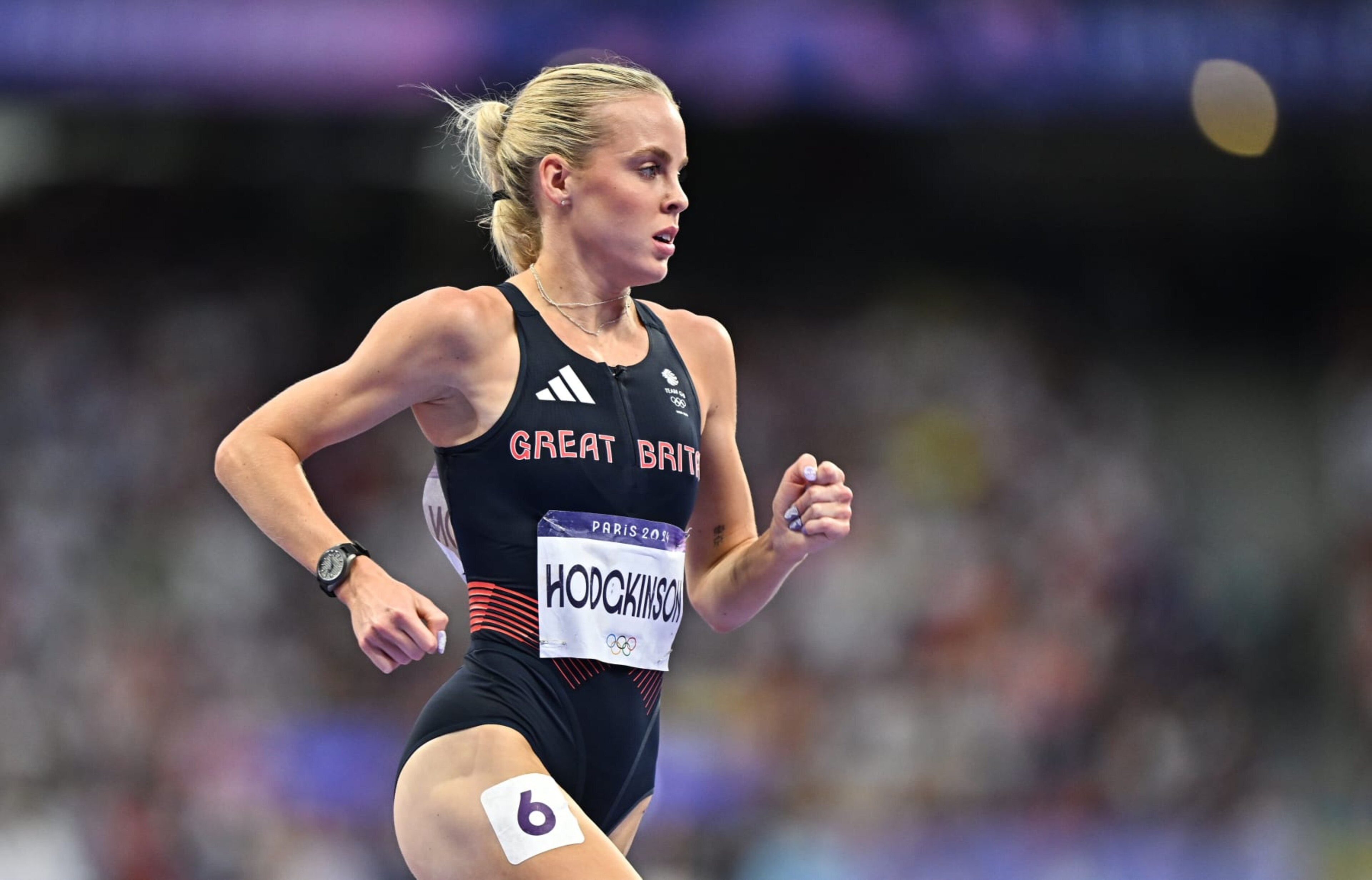 Paris , France - 4 August 2024; Keely Hodgkinson of Team Great Britain during the women's 800m semi-final at the Stade de France during the 2024 Paris Summer Olympic Games in Paris, France. (Photo By Sam Barnes/Sportsfile via Getty Images)