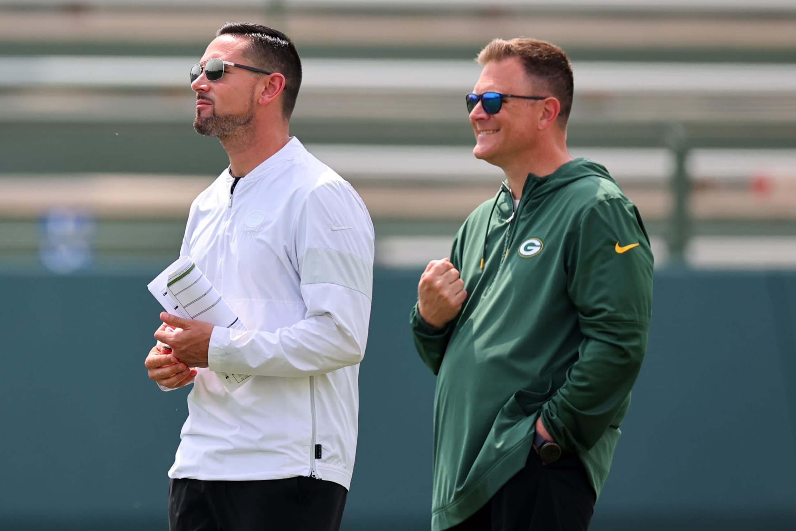 Packers head coach Matt LaFleur and general manager Brian Gutekunst