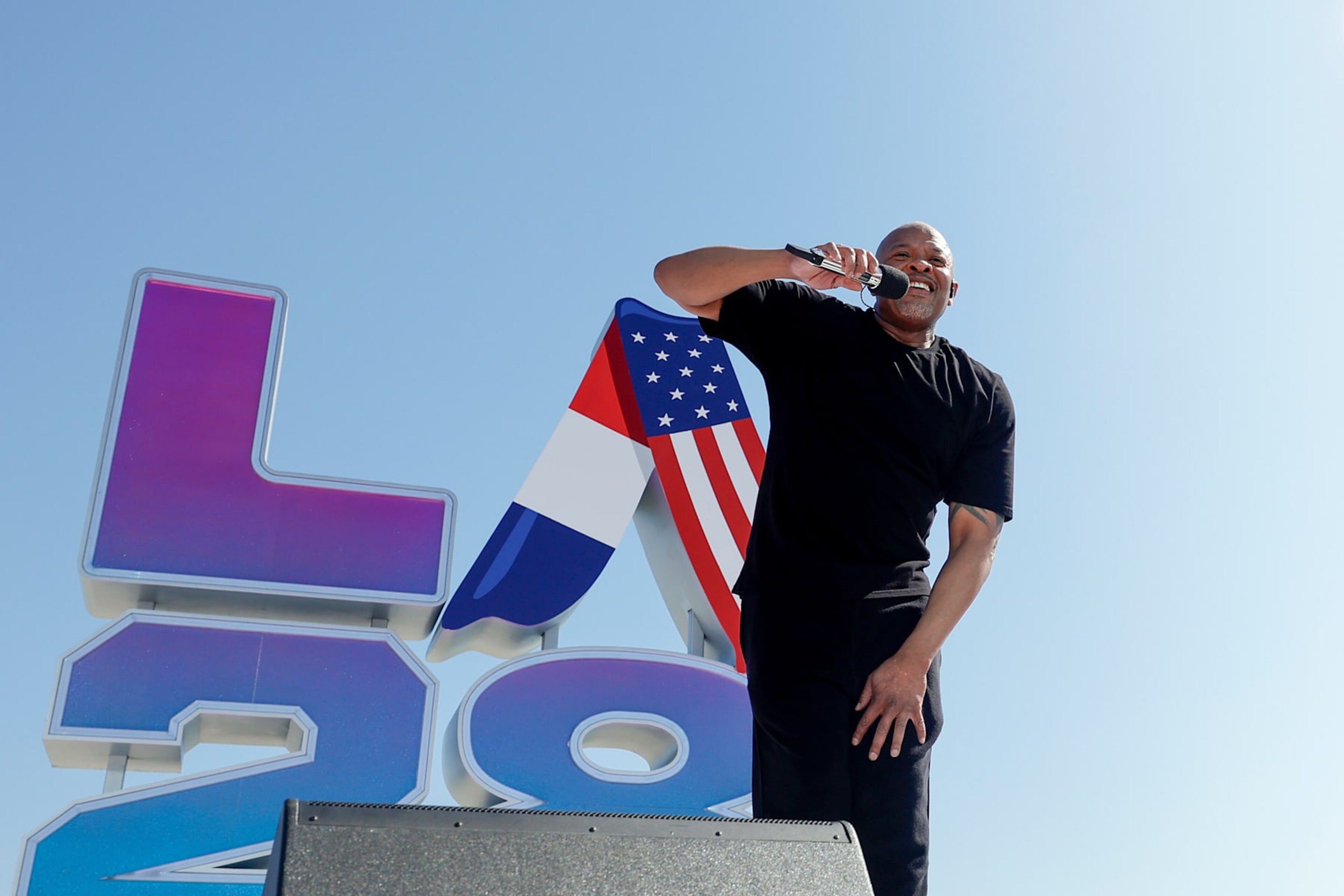 UNSPECIFIED: (EXCLUSIVE COVERAGE) In this image released on August 11, Dr. Dre performs at the LA28 Olympic Games Handover Celebration. (Photo by Emma McIntyre/Getty Images for LA28) UNSPECIFIED: (EXCLUSIVE COVERAGE) In this image released on August 11, Dr. Dre performs at the LA28 Olympic Games Handover Celebration. (Photo by Emma McIntyre/Getty Images for LA28)