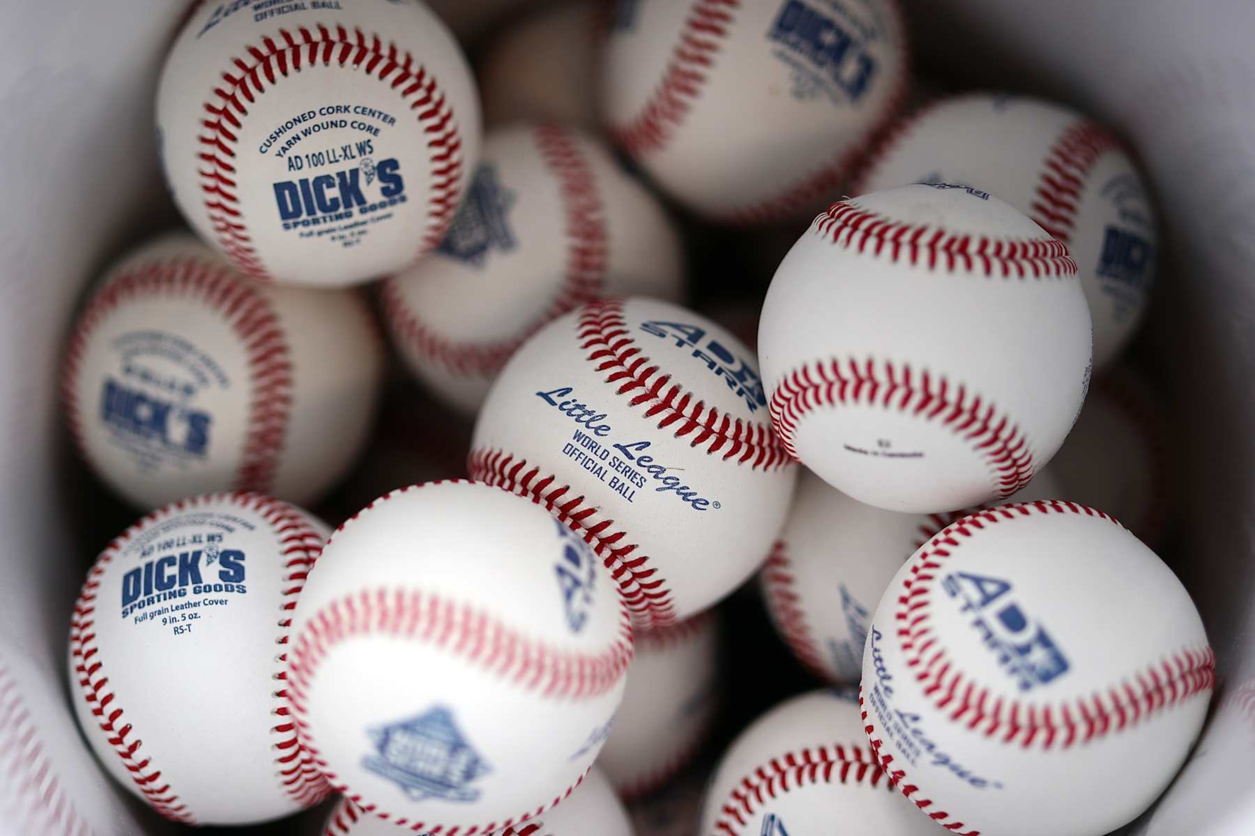 SOUTH WILLIAMSPORT, PENNSYLVANIA - AUGUST 27: Game balls are seen during the Little League World Series Consolation Game at Little League International Complex on August 27, 2023 in South Williamsport, Pennsylvania. (Photo by Tim Nwachukwu/Getty Images)