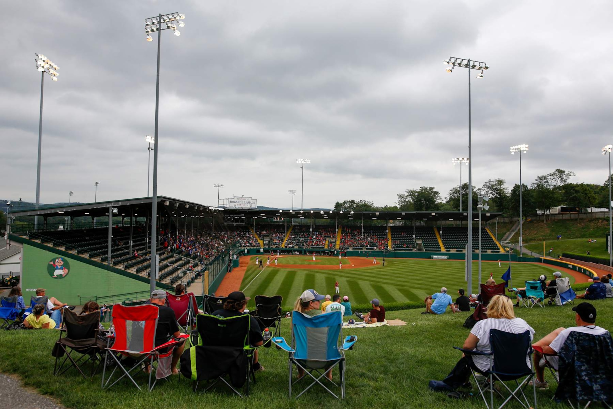 WILLIAMSPORT, PENNSYLVANIA - AUGUST 29: Fans watch as Team Michigan play Team Ohio during the 2021 Little League World Series championship game at Howard J. Lamade Stadium on August 29, 2021 in Williamsport, Pennsylvania. (Photo by Joshua Bessex/Getty Images)