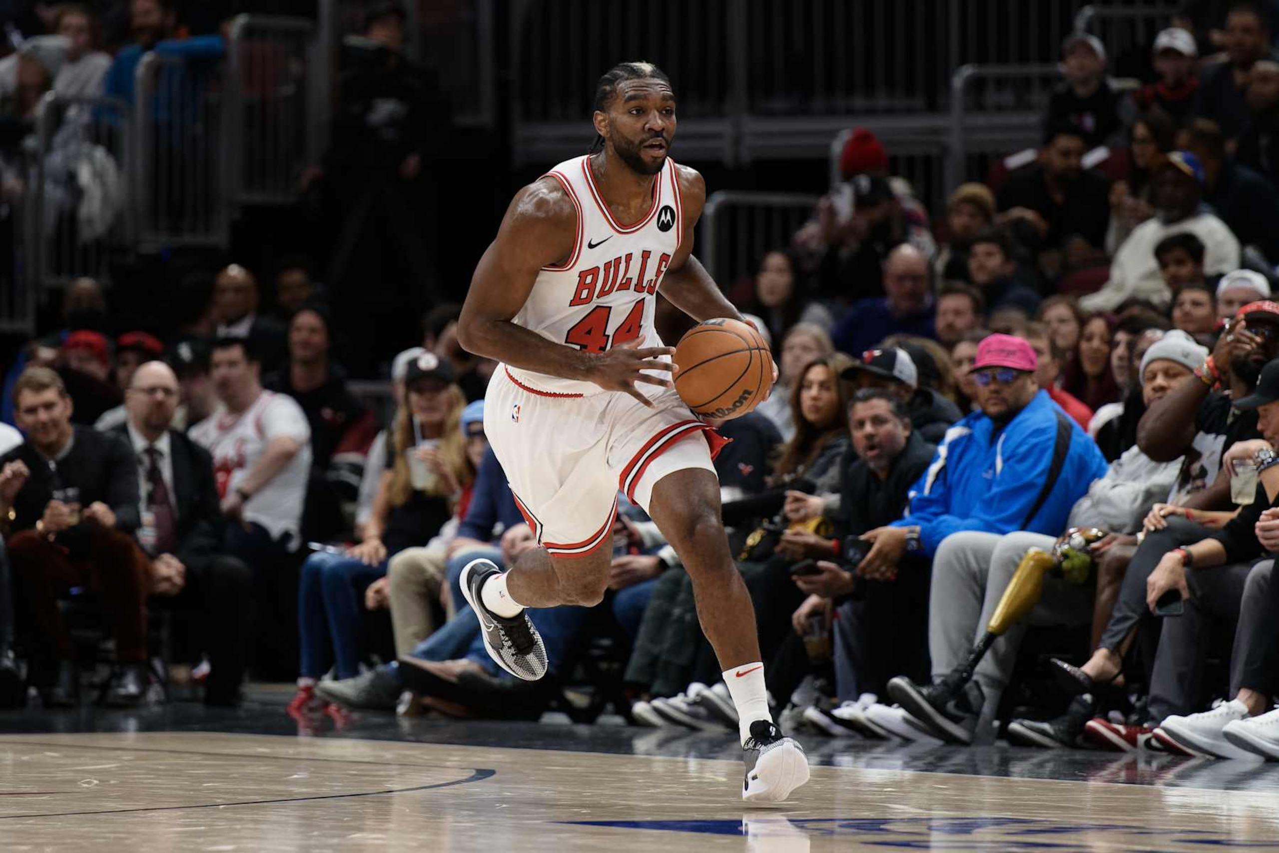 CHICAGO, ILLINOIS - JANUARY 12: Patrick Williams #44 of the Chicago Bulls controls the ball against the Golden State Warriors on January 12, 2024 at United Center in Chicago, Illinois. NOTE TO USER: User expressly acknowledges and agrees that, by downloading and or using this photograph, User is consenting to the terms and conditions of the Getty Images License Agreement. (Photo by Jamie Sabau/Getty Images) CHICAGO, ILLINOIS - JANUARY 12: Patrick Williams #44 of the Chicago Bulls controls the ball against the Golden State Warriors on January 12, 2024 at United Center in Chicago, Illinois. NOTE TO USER: User expressly acknowledges and agrees that, by downloading and or using this photograph, User is consenting to the terms and conditions of the Getty Images License Agreement. (Photo by Jamie Sabau/Getty Images)