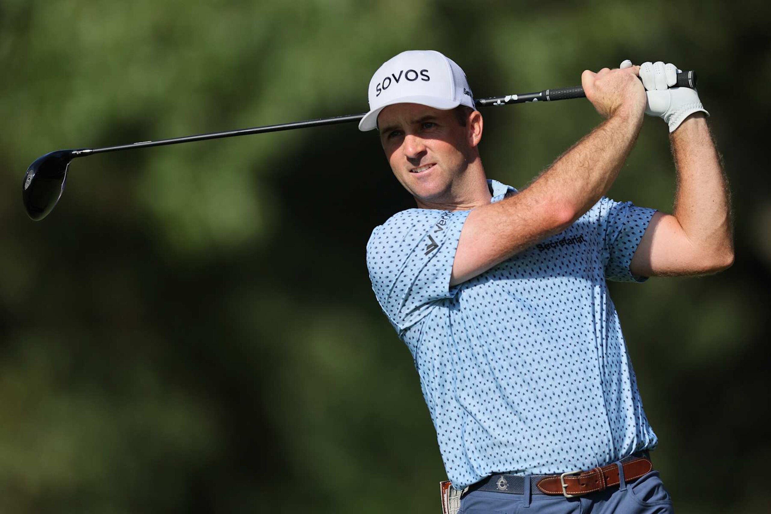 MEMPHIS, TENNESSEE - AUGUST 16: Denny McCarthy of the United States plays his shot from the seventh tee during the second round of the FedEx St. Jude Championship at TPC Southwind on August 16, 2024 in Memphis, Tennessee. (Photo by Andy Lyons/Getty Images) MEMPHIS, TENNESSEE - AUGUST 16: Denny McCarthy of the United States plays his shot from the seventh tee during the second round of the FedEx St. Jude Championship at TPC Southwind on August 16, 2024 in Memphis, Tennessee. (Photo by Andy Lyons/Getty Images)