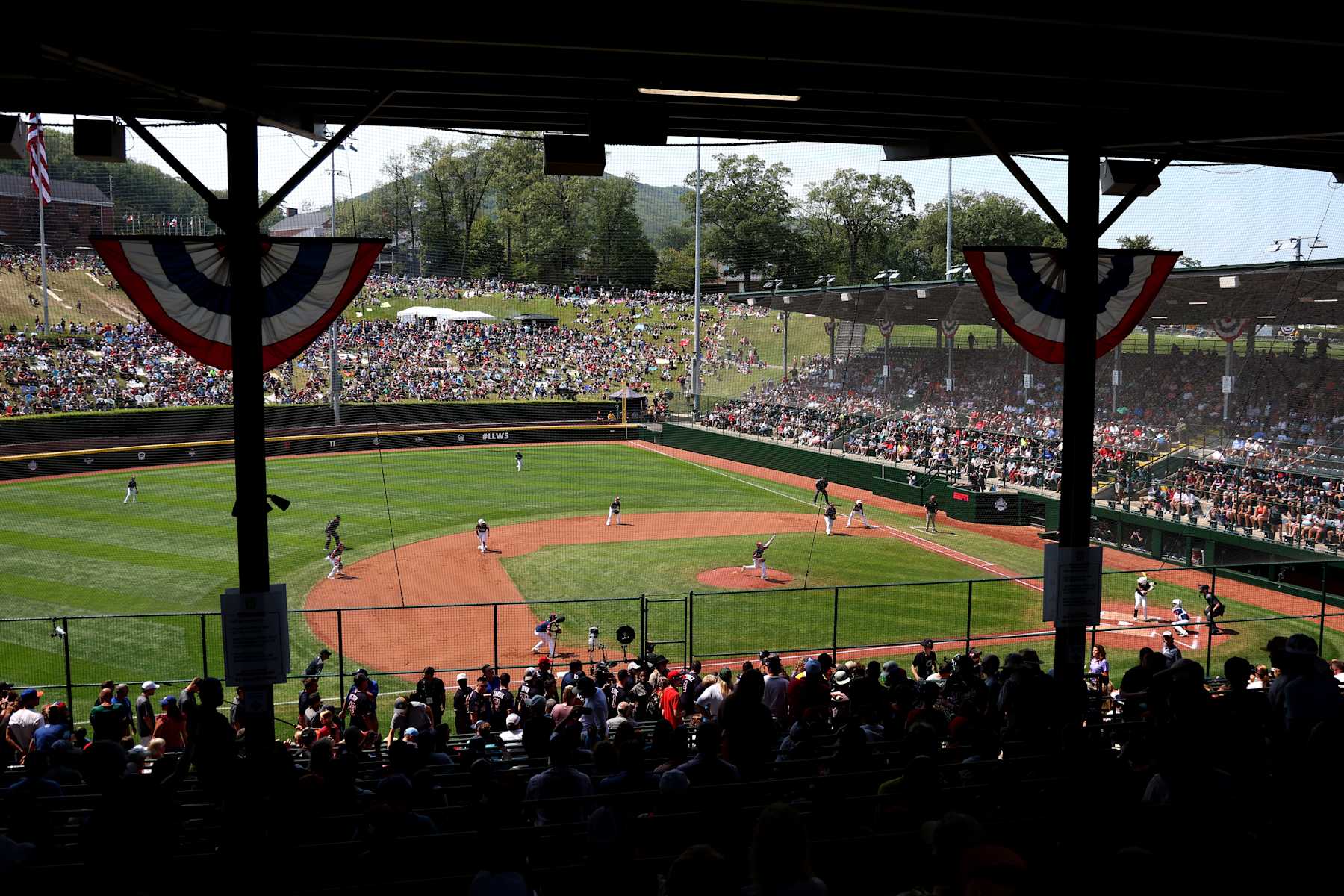 SOUTH WILLIAMSPORT, PENNSYLVANIA - AUGUST 20: A general view from the stands during a Little League World Series game at Lamade Stadium on August 20, 2023 in South Williamsport, Pennsylvania. (Photo by Rob Carr/Getty Images)