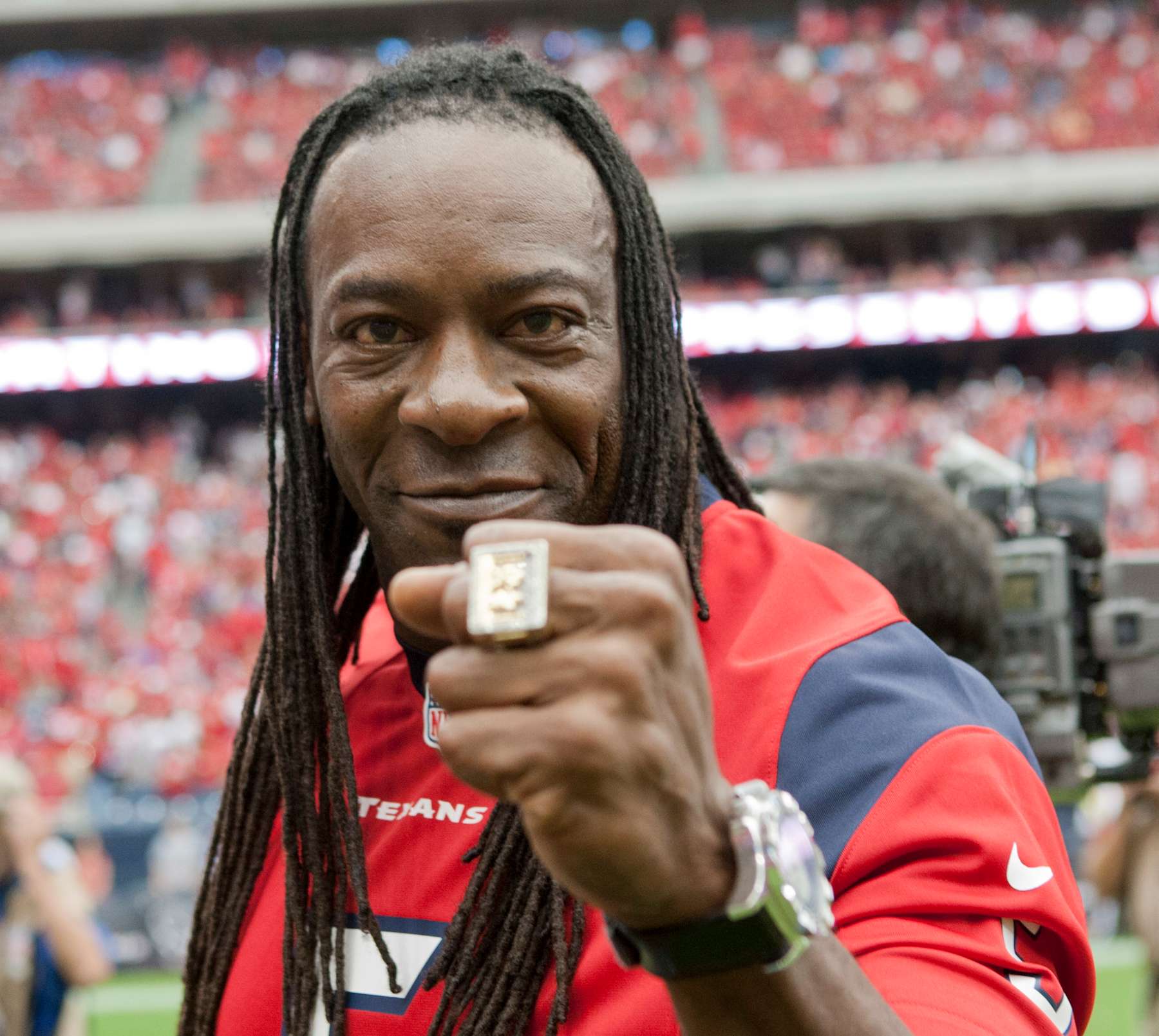 HOUSTON,TX - OCTOBER 21: Former WWE Superstar Booker T at Reliant Stadium on October 21, 2012 in Houston, Texas. Houston won 43-13. (Photo by Bob Levey/Getty Images)