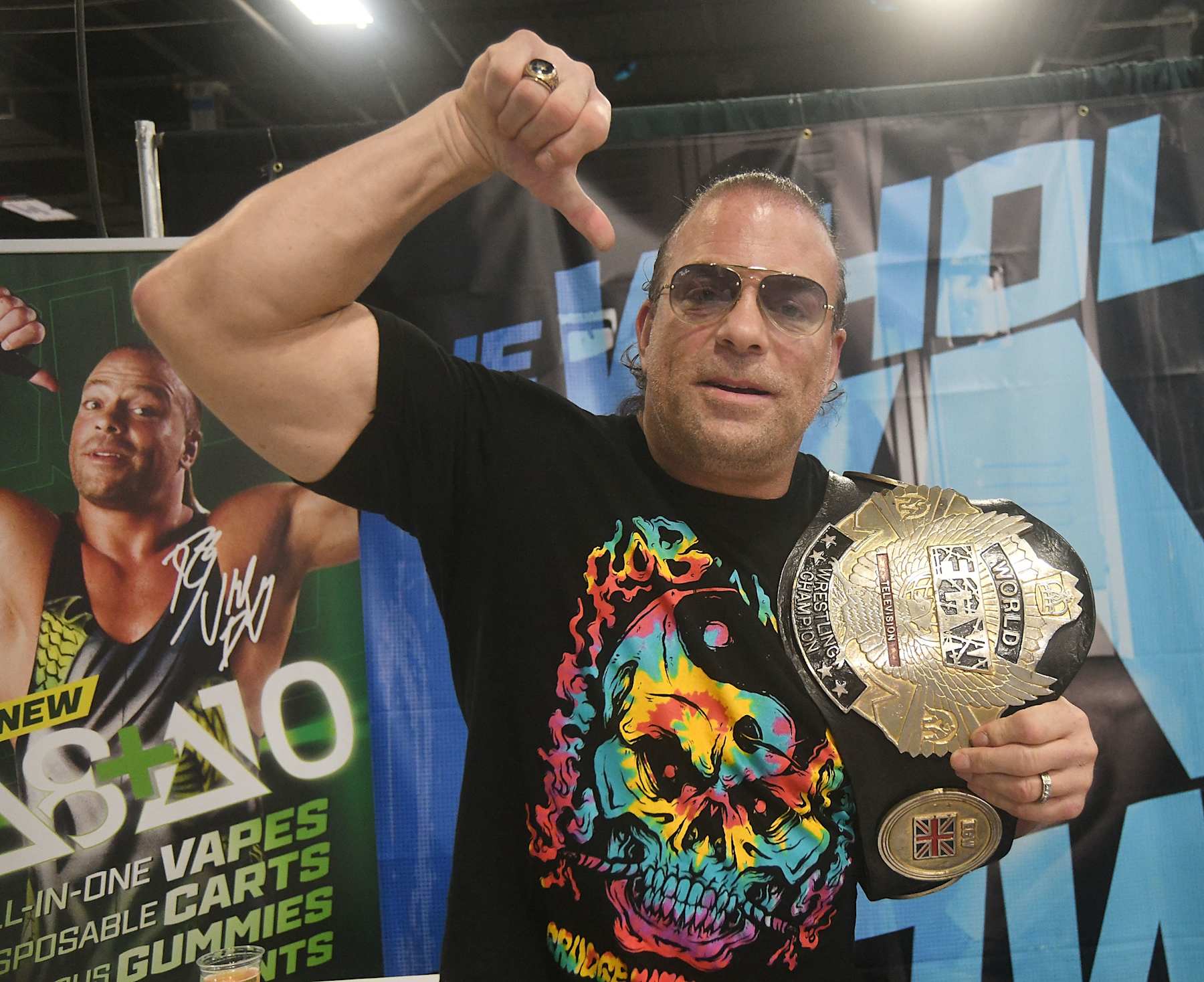 EDISON, NJ - SEPTEMBER 16:  Wrestler Rob Van Dam attends the 420 Expo Cannabis Convention at New Jersey Convention and Exposition Center on September 16, 2022 in Edison, New Jersey.  (Photo by Bobby Bank/Getty Images)