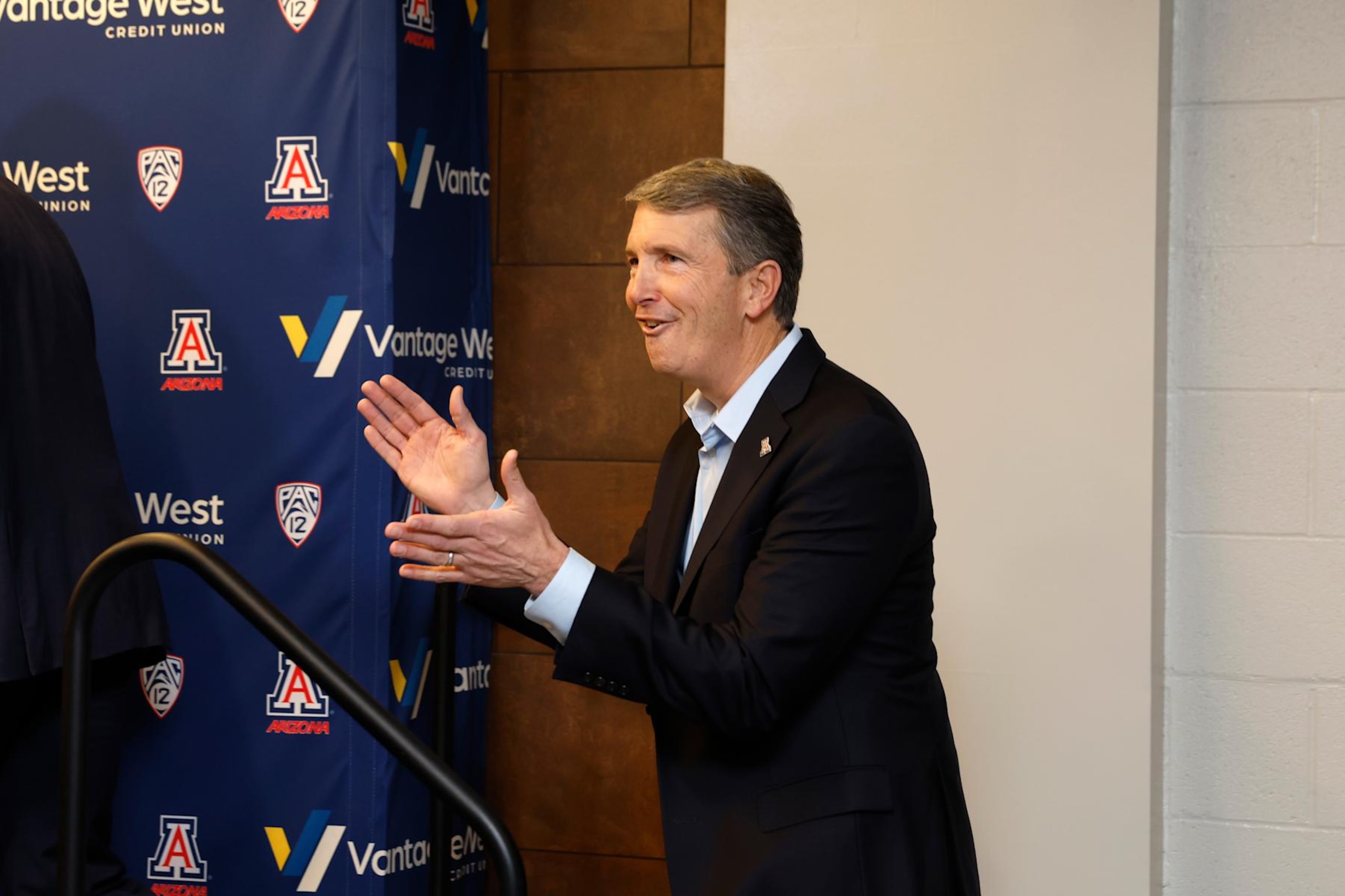 TUCSON, ARIZONA - JANUARY 17: New Arizona Wildcats head coach Brent Brennan arrives for a press conference at Arizona Stadium on January 17, 2024 in Tucson, Arizona. (Photo by Chris Coduto/Getty Images) TUCSON, ARIZONA - JANUARY 17: New Arizona Wildcats head coach Brent Brennan arrives for a press conference at Arizona Stadium on January 17, 2024 in Tucson, Arizona. (Photo by Chris Coduto/Getty Images)