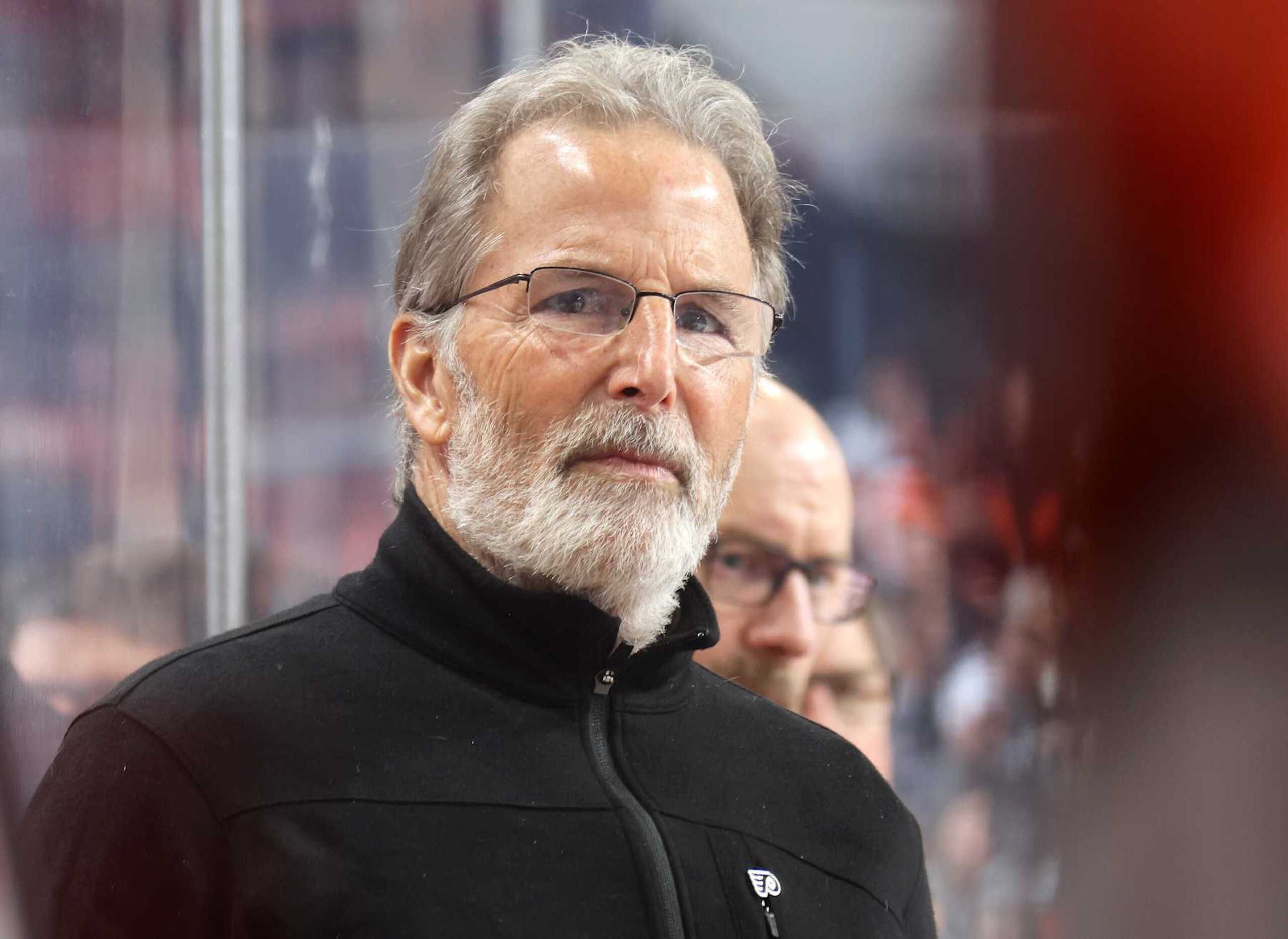 PHILADELPHIA, PENNSYLVANIA - MARCH 30: Head coach of the Philadelphia Flyers John Tortorella watches the play on the ice during the first period against the Chicago Blackhawks at the Wells Fargo Center on March 30, 2024 in Philadelphia, Pennsylvania. (Photo by Len Redkoles/NHLI via Getty Images) PHILADELPHIA, PENNSYLVANIA - MARCH 30: Head coach of the Philadelphia Flyers John Tortorella watches the play on the ice during the first period against the Chicago Blackhawks at the Wells Fargo Center on March 30, 2024 in Philadelphia, Pennsylvania. (Photo by Len Redkoles/NHLI via Getty Images)