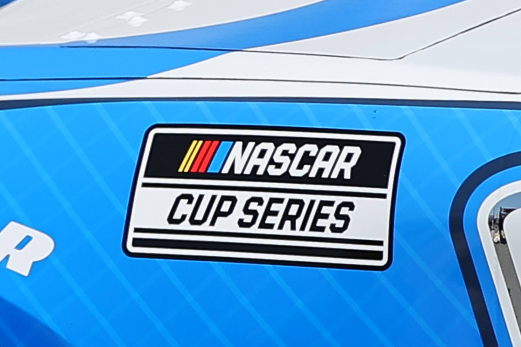 DOVER, DE - APRIL 28: A general view of the NASCAR Cup Series logo prior to the Nascar Cup Series Wurth 400 on April 28, 2024 at Dover International Speedway in Dover Delaware.   (Photo by Rich Graessle/Icon Sportswire via Getty Images)