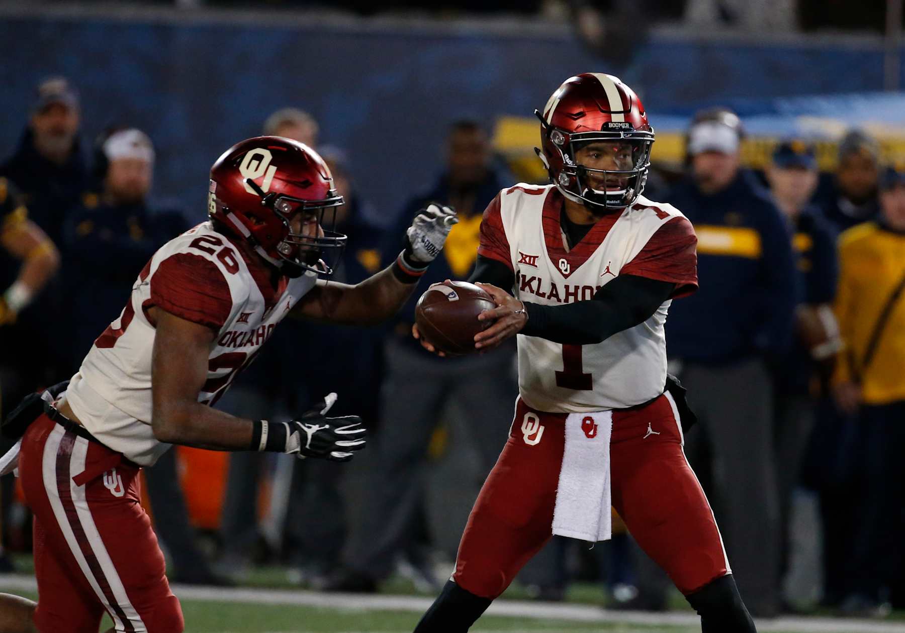 Kennedy Brooks and Kyler Murray