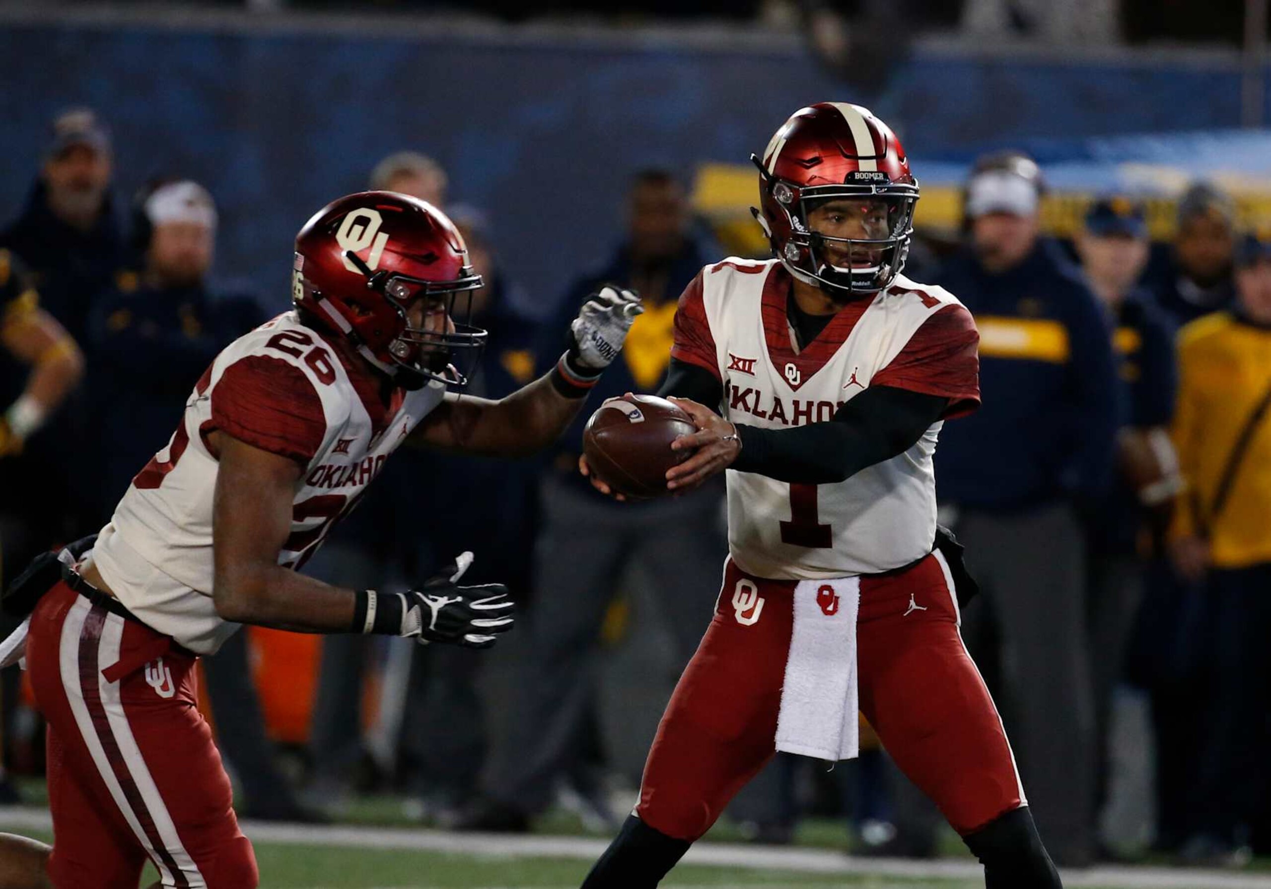 Kennedy Brooks and Kyler Murray