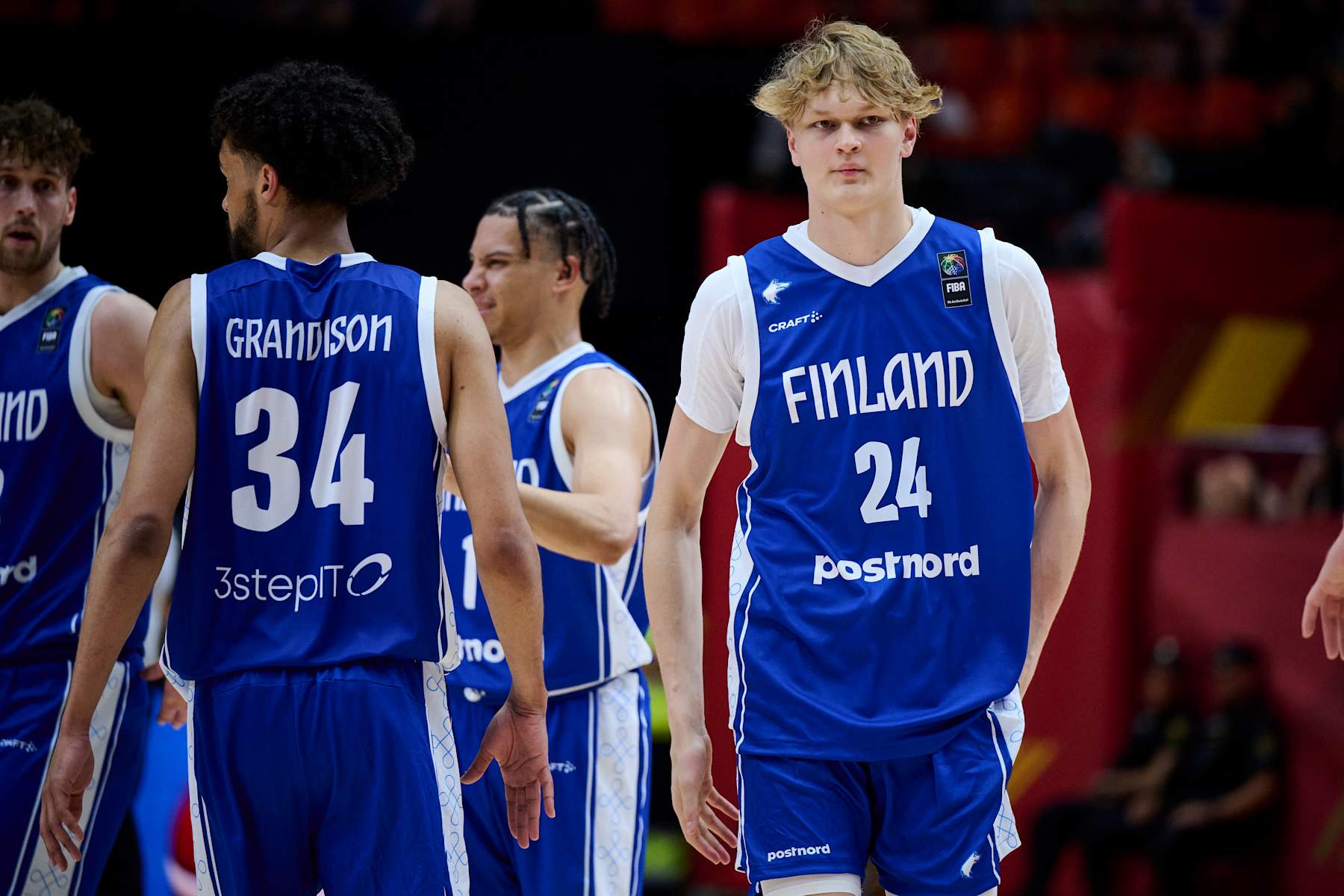 VALENCIA, SPAIN - JULY 04: Miikka Muurinen #24 of Finland in action during Olympic Qualifying Tournament match between Poland and Finland at Pabellon Fuente de San Luis on on July 04, 2024 in Valencia, Spain. (Photo by Borja B. Hojas/Getty Images)