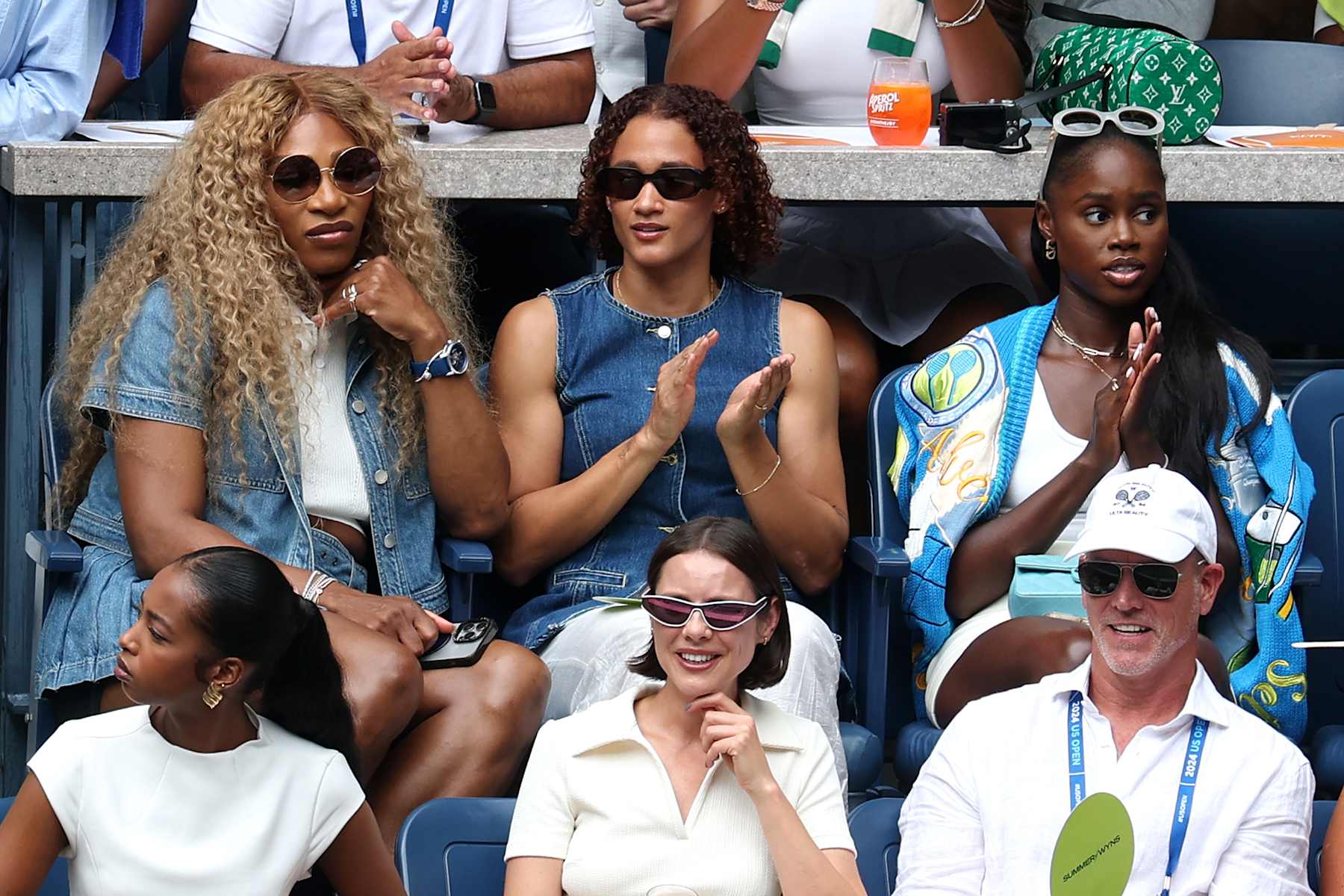 NEW YORK, NEW YORK - AUGUST 31: Serena Williams attends  Day Six of the 2024 US Open at USTA Billie Jean King National Tennis Center on August 31, 2024 in the Flushing neighborhood of the Queens borough of New York City. (Photo by Jamie Squire/Getty Images)