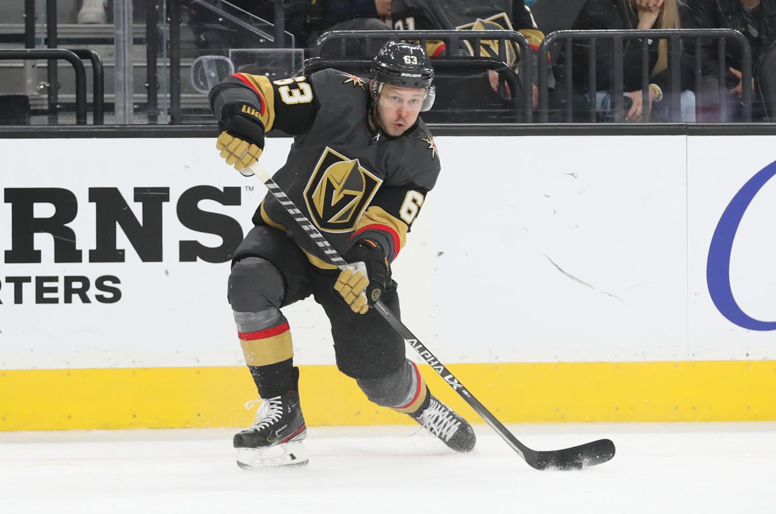 Winger Evgenii Dadonov playing for the Vegas Golden Knights during the 2021-22 season. Winger Evgenii Dadonov playing for the Vegas Golden Knights during the 2021-22 season.