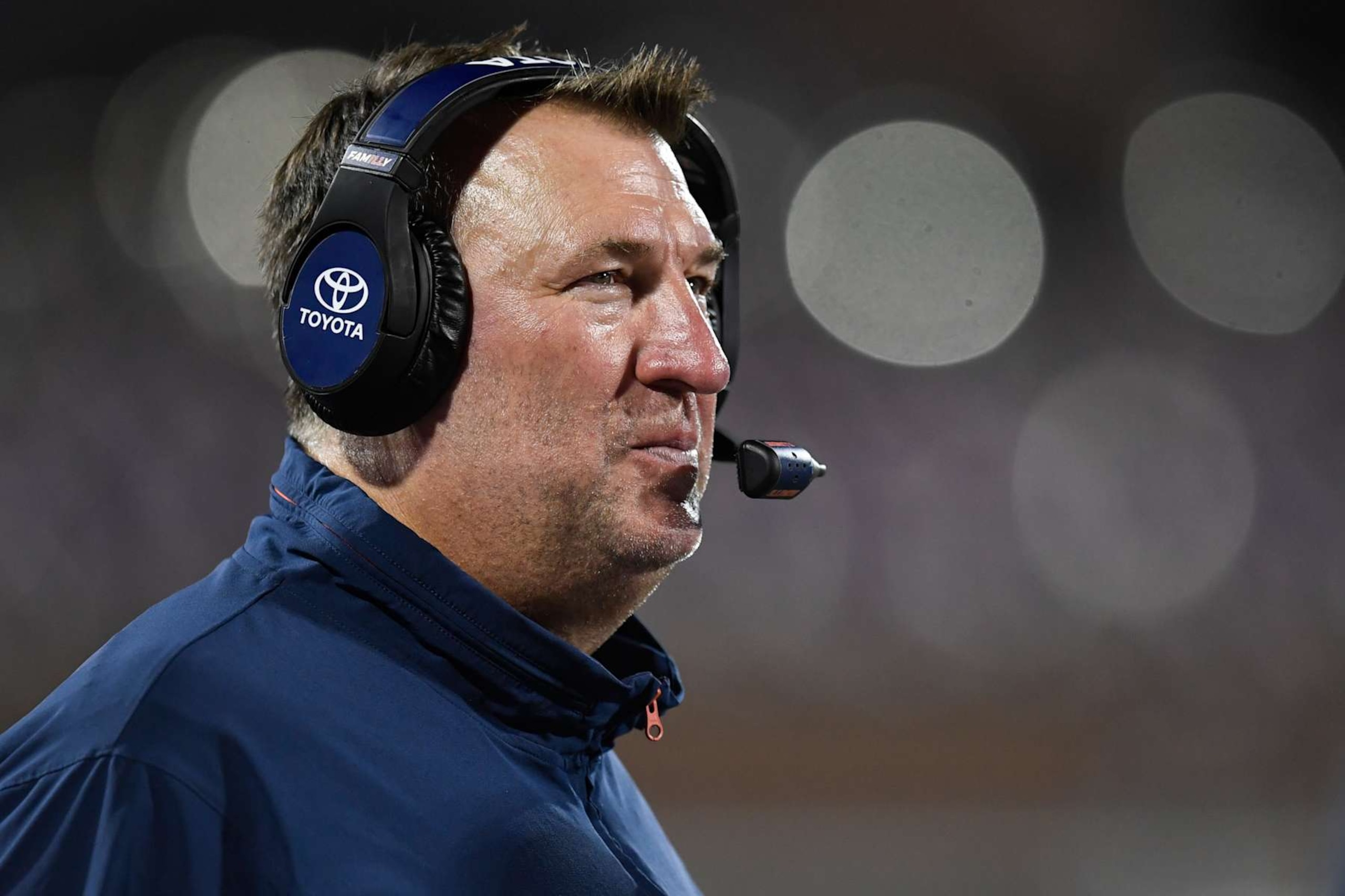 CHAMPAIGN, IL - AUGUST 29: Illinois Fighting Illini Head Coach Bret Bielema looks on during the college football game between the Eastern Illinois Panthers and the Illinois Fighting Illini on August 29, 2024, at Memorial Stadium in Champaign, Illinois. (Photo by Michael Allio/Icon Sportswire via Getty Images)