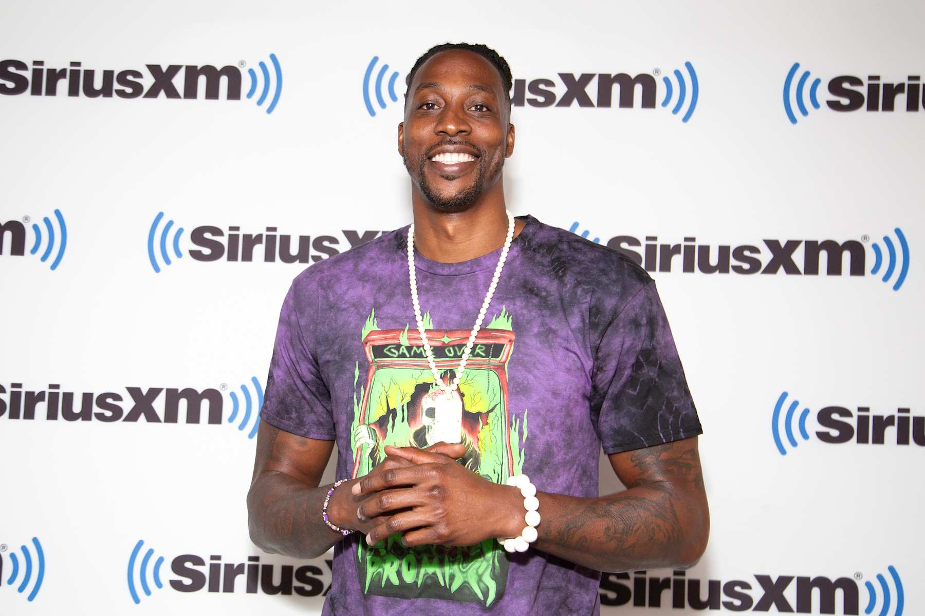 NEW YORK, NEW YORK - JULY 25: Dwight Howard visits SiriusXM Studios on July 25, 2023 in New York City. (Photo by Santiago Felipe/Getty Images)