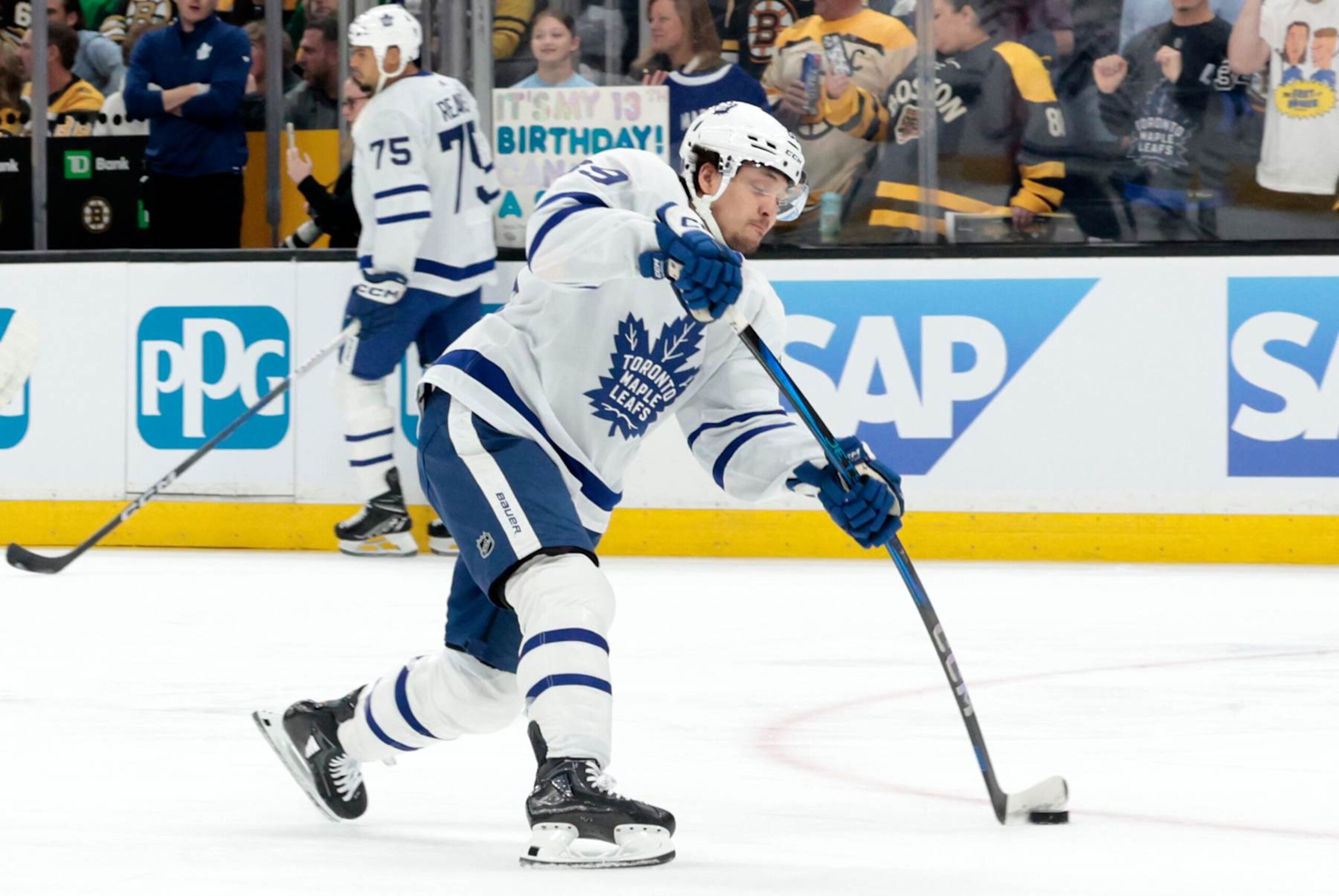 Toronto Maple Leafs winger Nicholas Robertson. Toronto Maple Leafs winger Nicholas Robertson.
