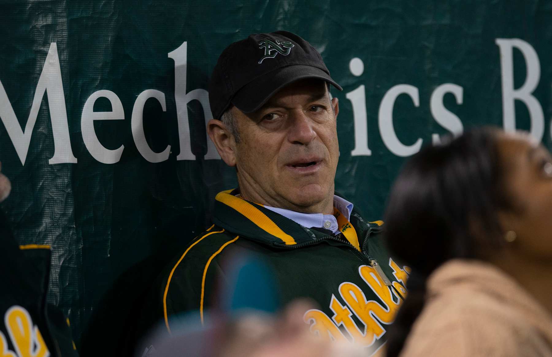 OAKLAND, CA - APRIL 17: Managing Partner John Fisher of the Oakland Athletics in the stands during the game against the Chicago Cubs at RingCentral Coliseum on April 17, 2023 in Oakland, California. The Cubs defeated the Athletics 10-1. (Photo by Michael Zagaris/Oakland Athletics/Getty Images)
