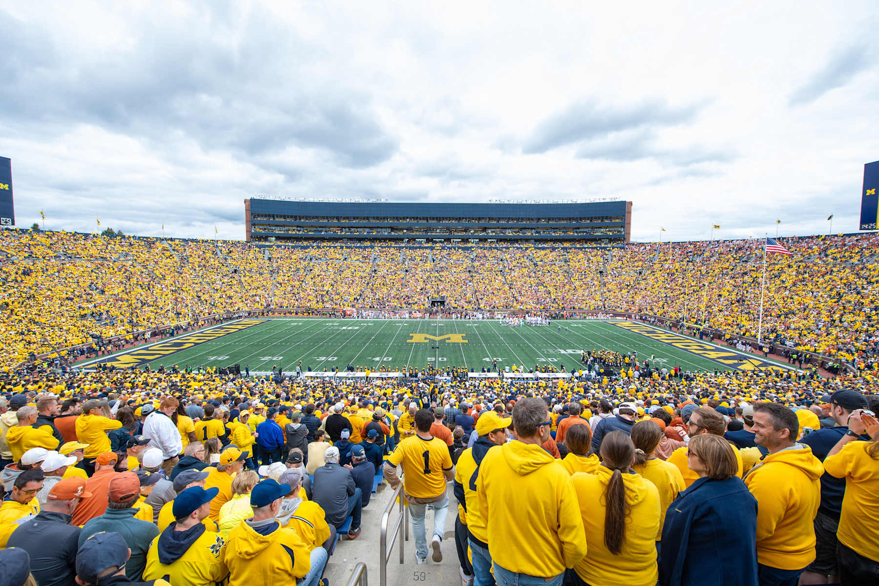 ANN ARBOR, MICHIGAN - SEPTEMBER 07: A general view of the field during the second half of a college football game between the Michigan Wolverines and the Texas Longhorns at Michigan Stadium on September 07, 2024 in Ann Arbor, Michigan. (Photo by Aaron J. Thornton/Getty Images)
