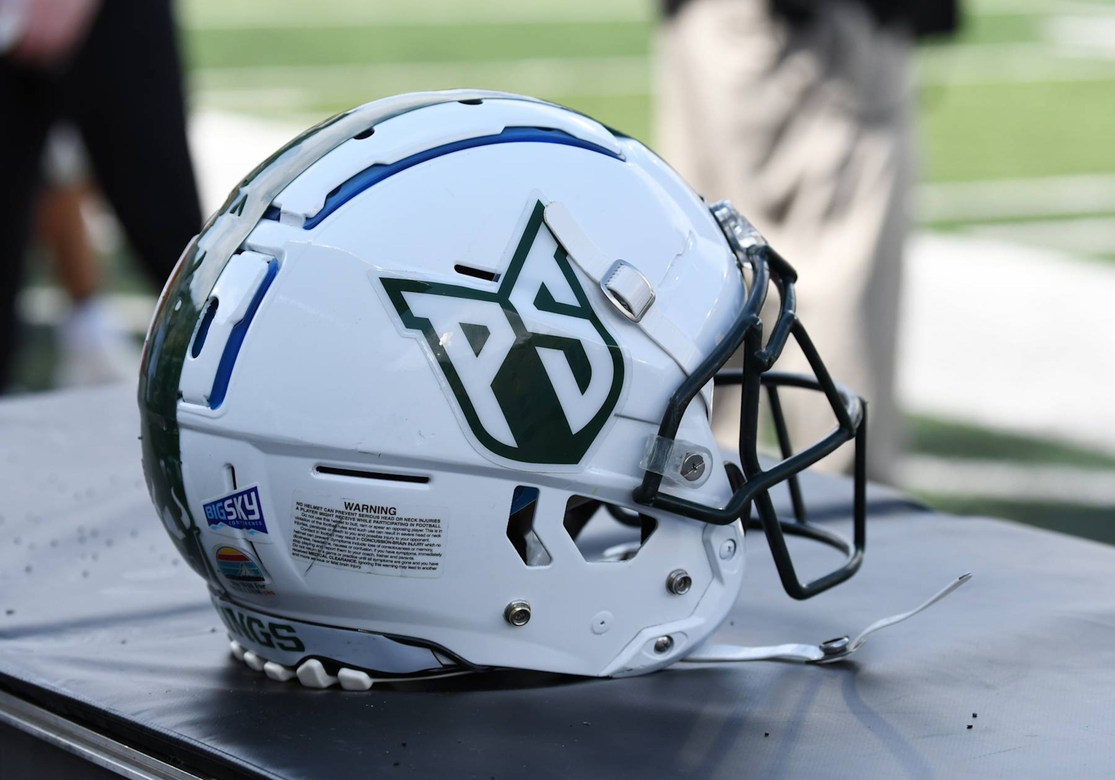 EUGENE, OR - SEPTEMBER 02: A Portland State Vikings helmet sits on an equipment box during a college football game between the Oregon Ducks and Portland State Vikings on September 2, 2023, at Autzen Stadium in Eugene, Oregon. (Photo by Brian Murphy/Icon Sportswire via Getty Images) EUGENE, OR - SEPTEMBER 02: A Portland State Vikings helmet sits on an equipment box during a college football game between the Oregon Ducks and Portland State Vikings on September 2, 2023, at Autzen Stadium in Eugene, Oregon. (Photo by Brian Murphy/Icon Sportswire via Getty Images)