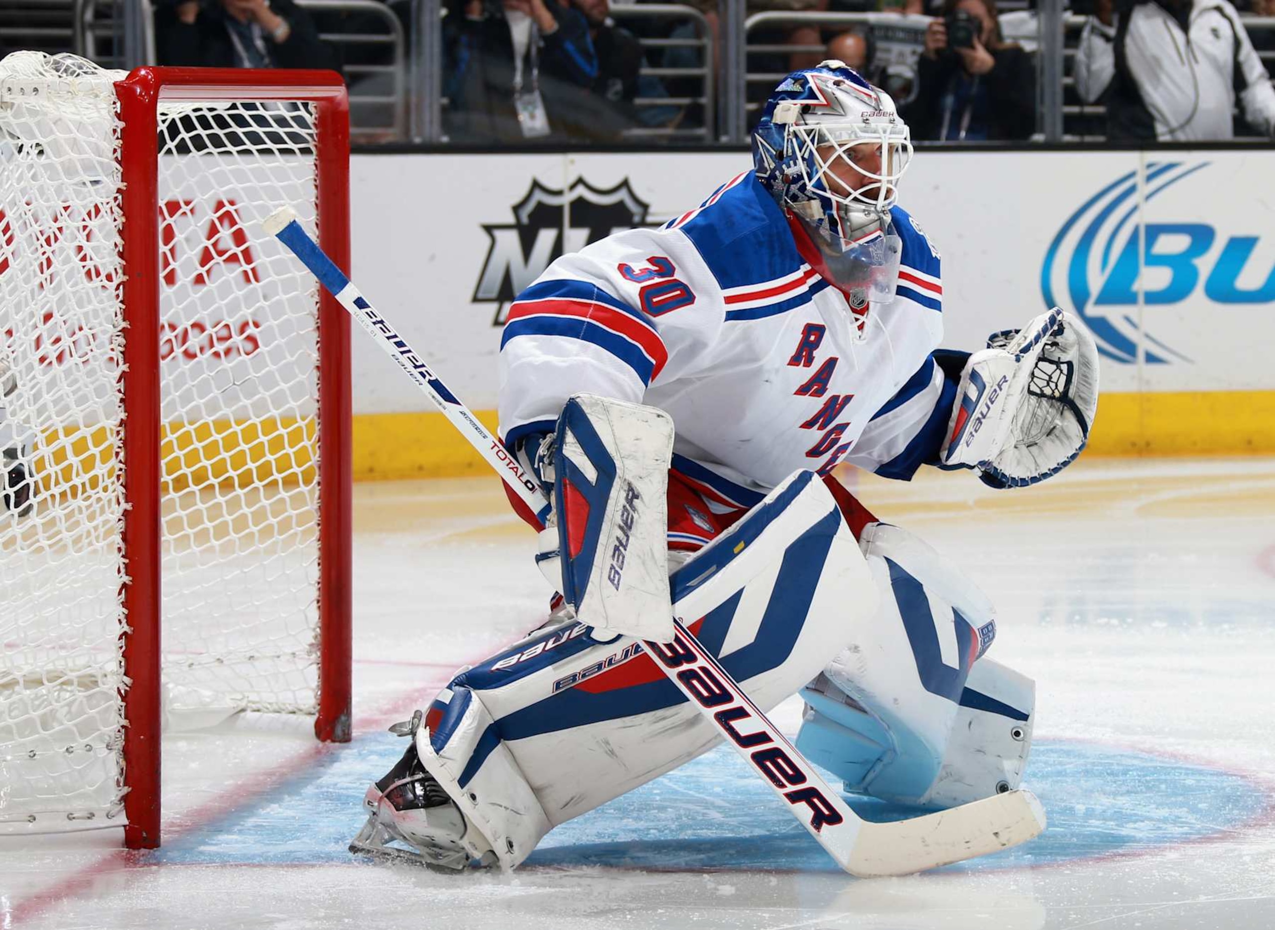 LOS ANGELES, CA - JUNE 13: Goaltender Henrik Lundqvist #30 of the New York Rangers plays against the Los Angeles Kings in Game Five of the 2014 Stanley Cup Final at the Staples Center on June 13, 2014 in Los Angeles, California. (Photo by Dave Sandford/NHLI via Getty Images) LOS ANGELES, CA - JUNE 13: Goaltender Henrik Lundqvist #30 of the New York Rangers plays against the Los Angeles Kings in Game Five of the 2014 Stanley Cup Final at the Staples Center on June 13, 2014 in Los Angeles, California. (Photo by Dave Sandford/NHLI via Getty Images)