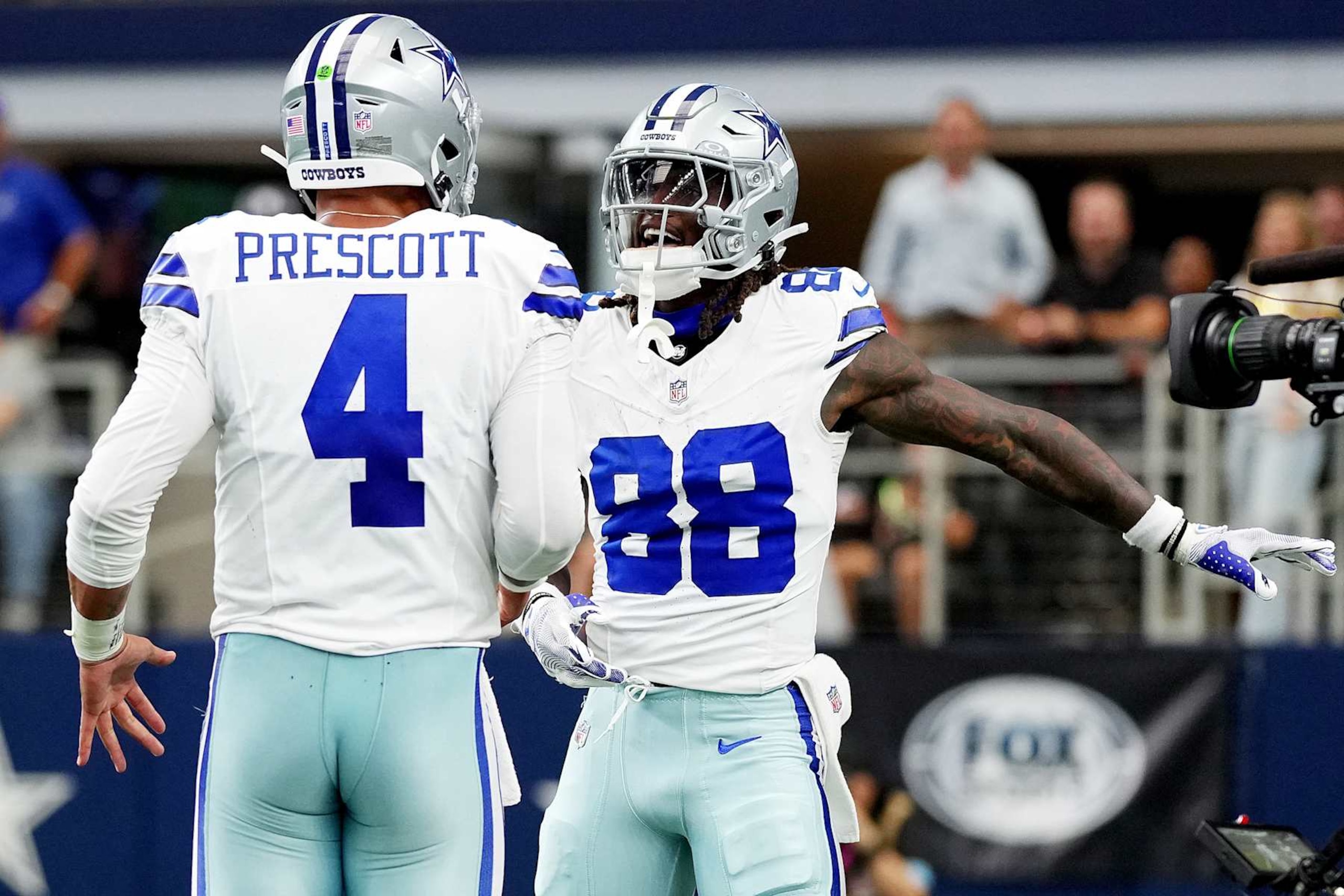 Cowboys QB Dak Prescott (left) and WR CeeDee Lamb (right) Cowboys QB Dak Prescott (left) and WR CeeDee Lamb (right)