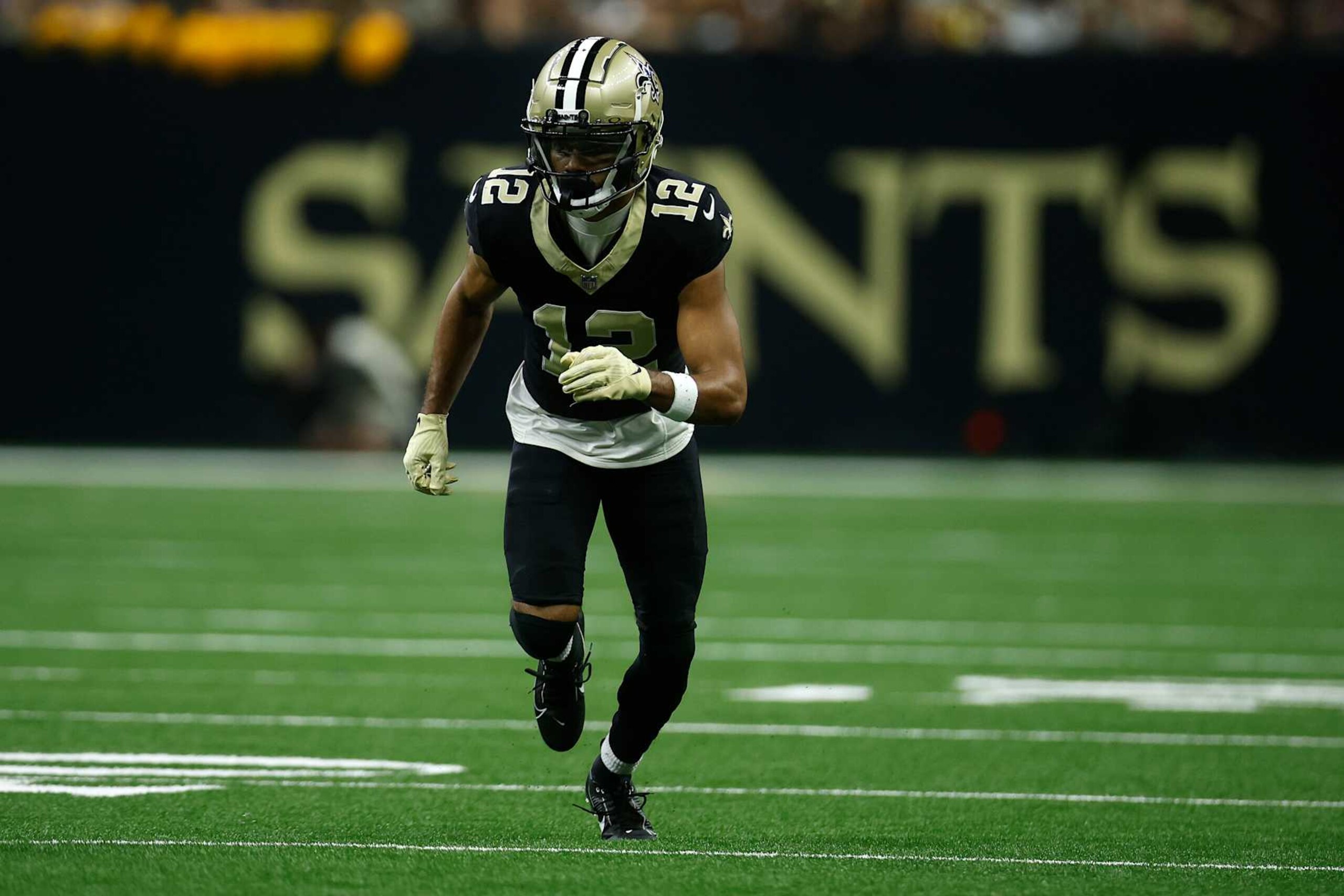 Saints WR Chris Olave Saints WR Chris Olave