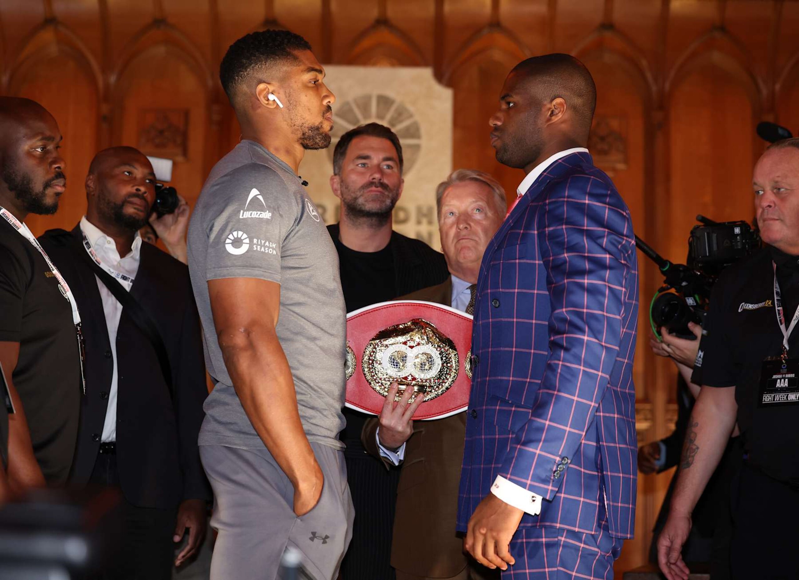 Anthony Joshua squares off with Daniel Dubois