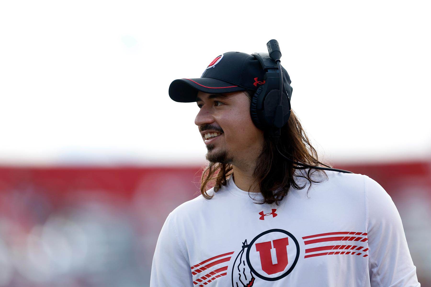 TUCSON, ARIZONA - NOVEMBER 18: Quarterback Cameron Rising #7 of the Utah Utes looks on during the first half against the Arizona Wildcats at Arizona Stadium on November 18, 2023 in Tucson, Arizona. The Wildcats defeated the Utes 42-18. (Photo by Chris Coduto/Getty Images)