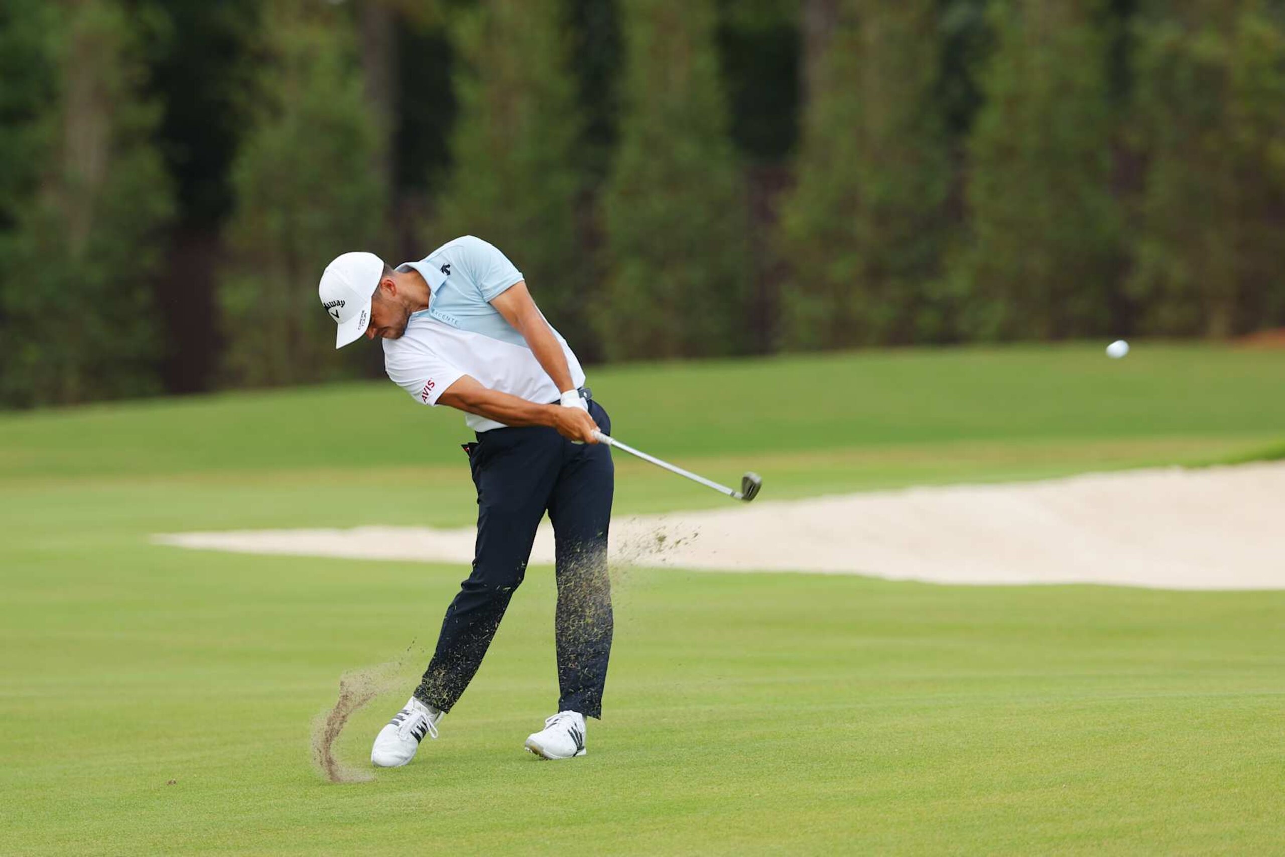 ATLANTA, GEORGIA - SEPTEMBER 01: Xander Schauffele of the United States plays a shot on the seventh hole during the final round of the TOUR Championship at East Lake Golf Club on September 01, 2024 in Atlanta, Georgia. (Photo by Kevin C. Cox/Getty Images)