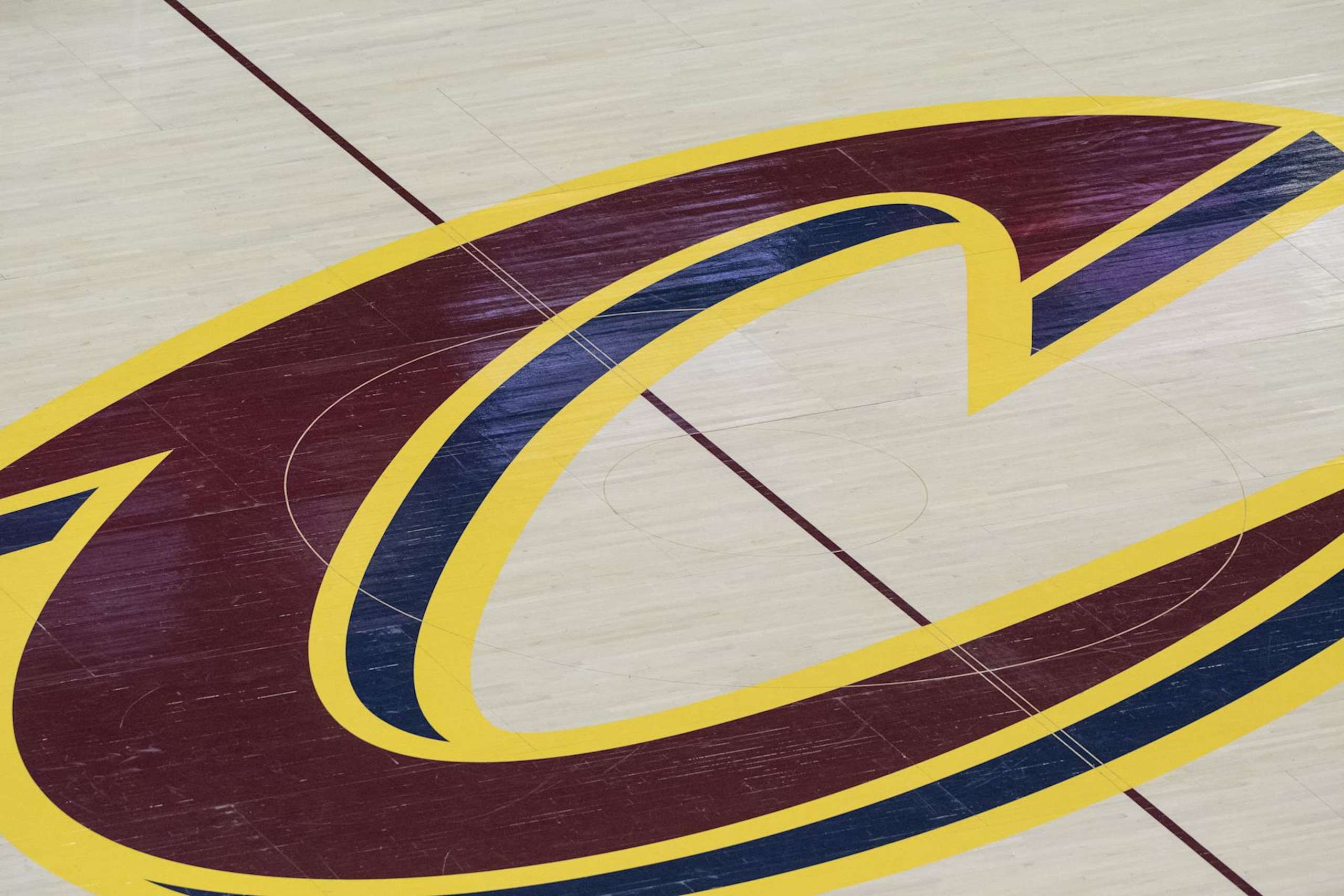 Basketball: NBA Finals: Closeup view of Cleveland Cavaliers logo at halfcourt before game vs Golden State Warriors at Quicken Loans Arena. Game 3.
Cleveland, OH 6/8/2016
CREDIT: John W. McDonough (Photo by John W. McDonough /Sports Illustrated via Getty Images)
(Set Number: SI142 TK1 ) Basketball: NBA Finals: Closeup view of Cleveland Cavaliers logo at halfcourt before game vs Golden State Warriors at Quicken Loans Arena. Game 3.
Cleveland, OH 6/8/2016
CREDIT: John W. McDonough (Photo by John W. McDonough /Sports Illustrated via Getty Images)
(Set Number: SI142 TK1 )