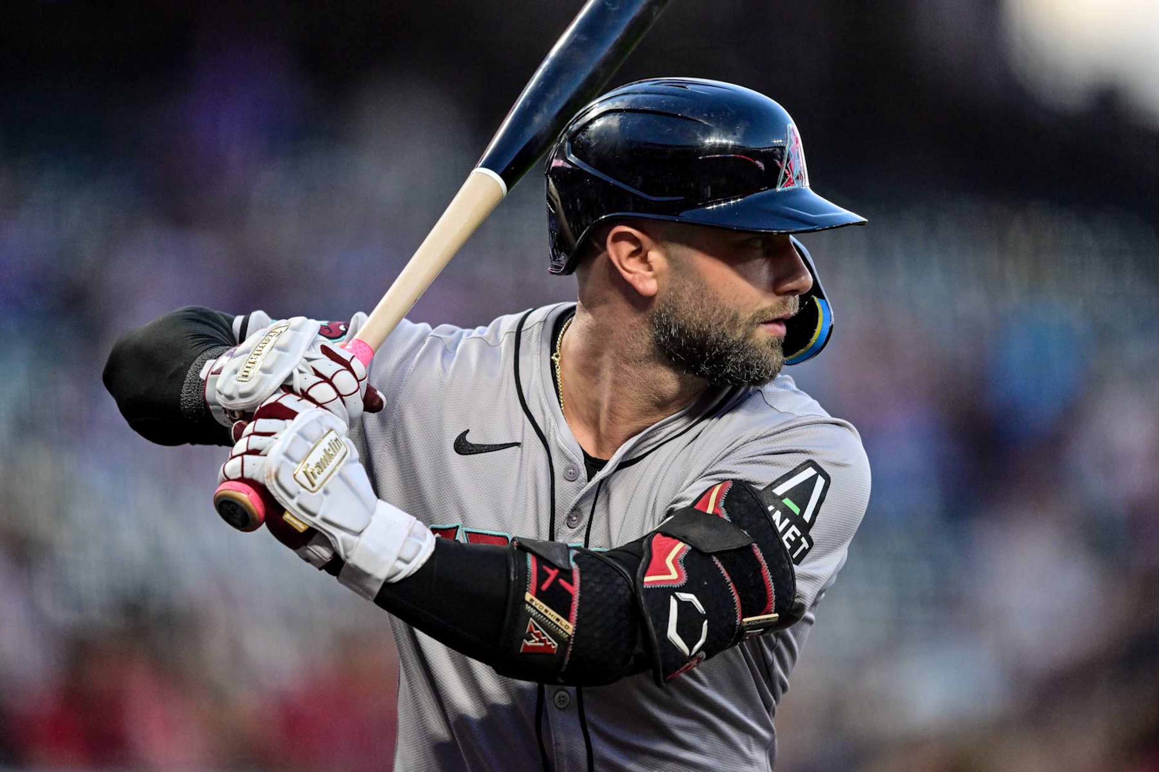 DENVER, COLORADO - SEPTEMBER 16: Christian Walker #53 of the Arizona Diamondbacks warms up before batting in the first inning against the Colorado Rockies at Coors Field on September 16, 2024 in Denver, Colorado. (Photo by Dustin Bradford/Getty Images) DENVER, COLORADO - SEPTEMBER 16: Christian Walker #53 of the Arizona Diamondbacks warms up before batting in the first inning against the Colorado Rockies at Coors Field on September 16, 2024 in Denver, Colorado. (Photo by Dustin Bradford/Getty Images)