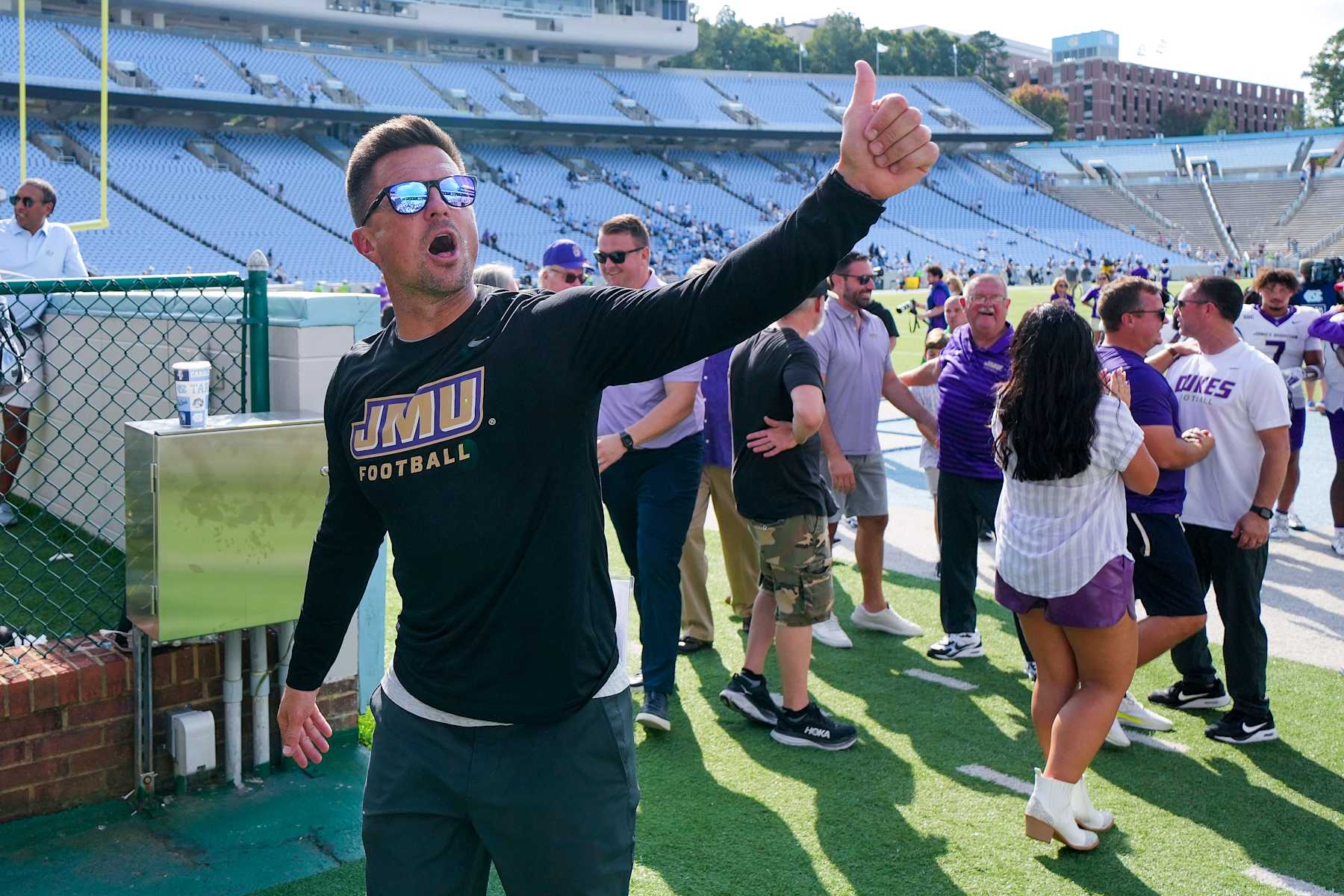 James Madison head coach Bob Chesney