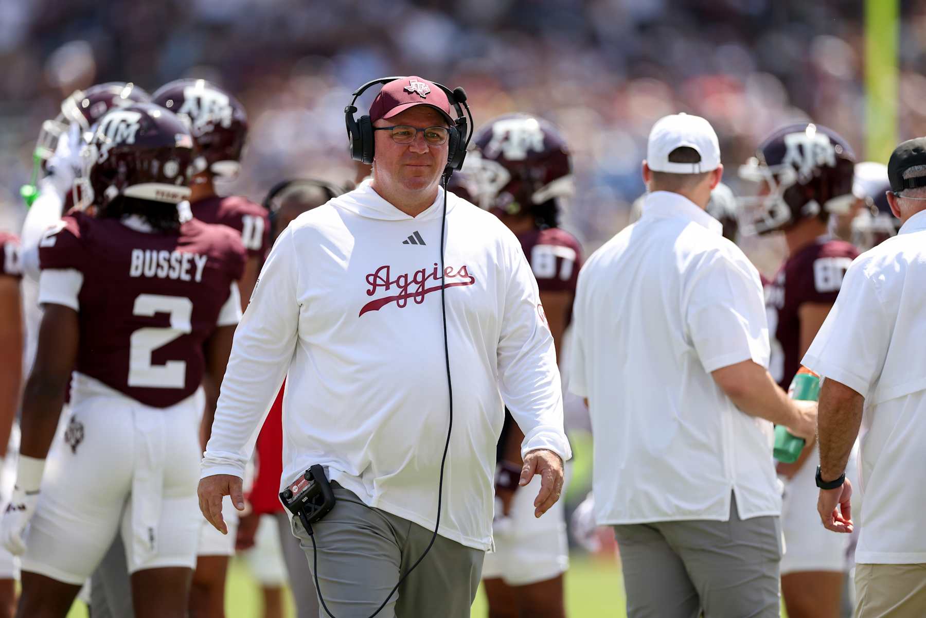 Texas A&M head coach Mike Elko 