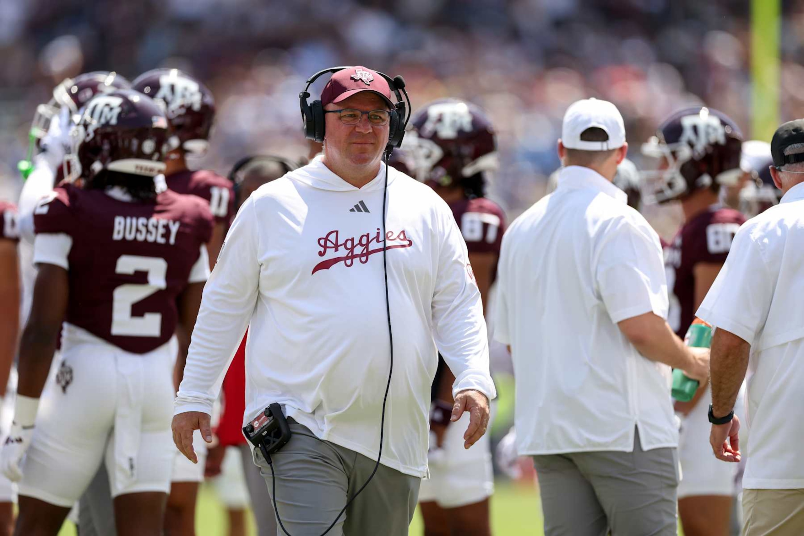 Texas A&M head coach Mike Elko 