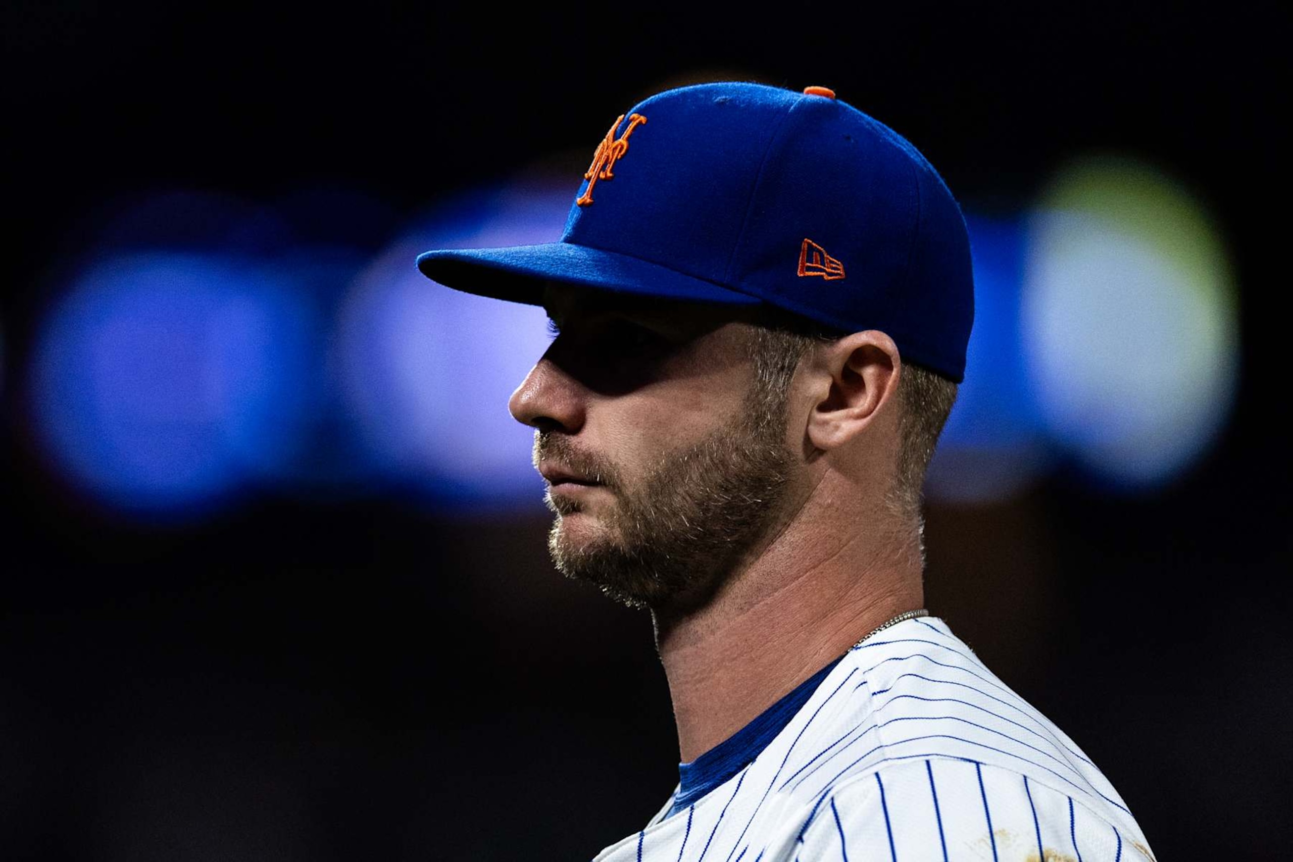 NEW YORK, NEW YORK - SEPTEMBER 17: Pete Alonso #20 of the New York Mets walks off the field during the eighth inning of the game against the Washington Nationals at Citi Field on September 17, 2024 in New York City. (Photo by Dustin Satloff/Getty Images)