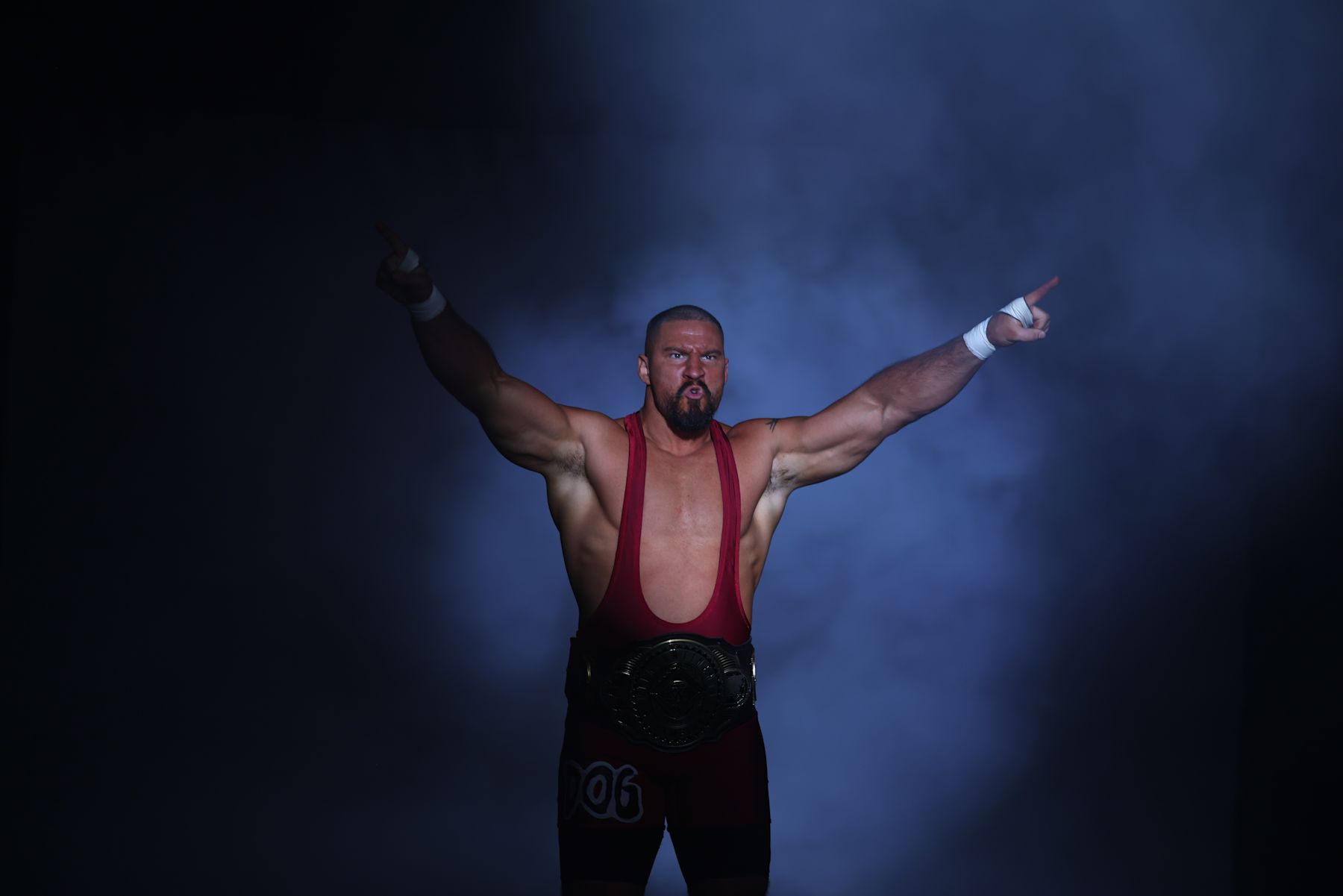 ONTARIO, CALIFORNIA - SEPTEMBER 23: Intercontinental Champion Bron Breakker makes his entrance during Monday Night RAW at Toyota Arena on September 23, 2024 in Ontario, California.  (Photo by WWE/Getty Images)