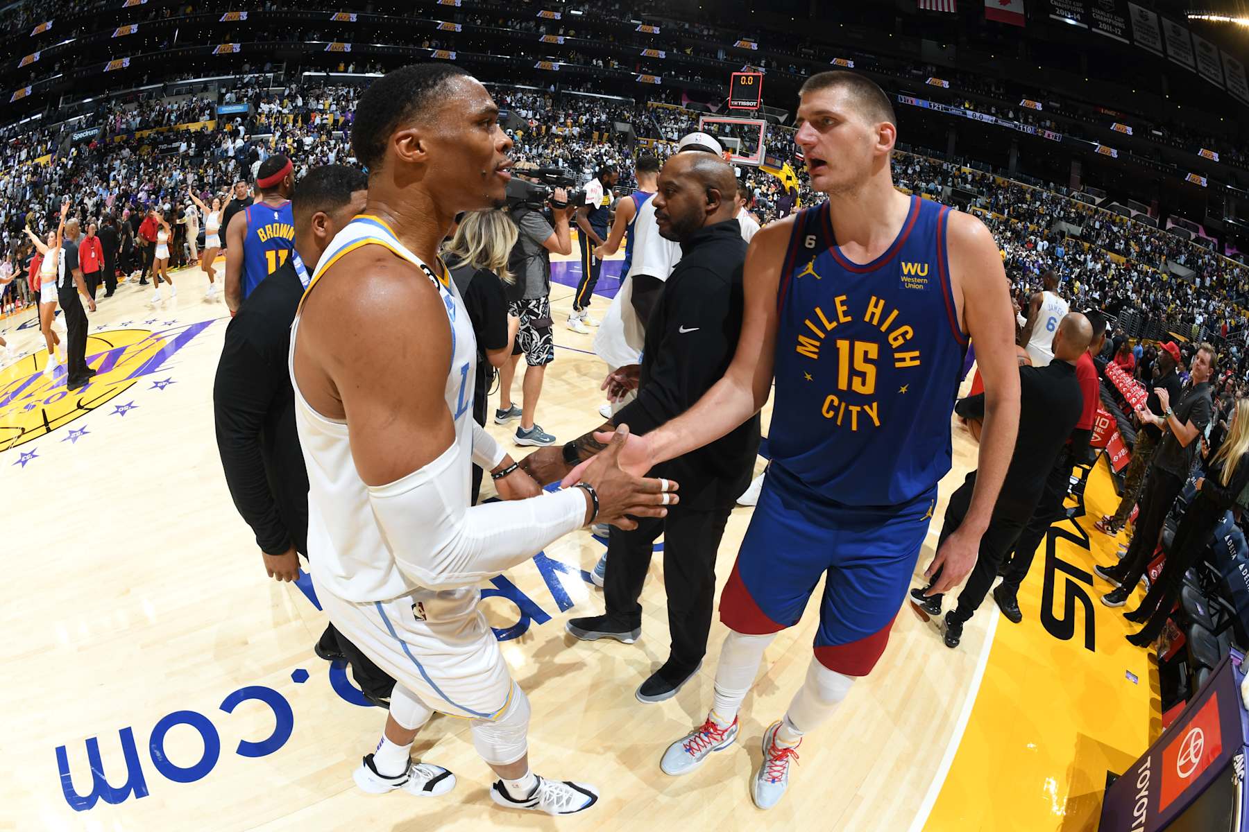 Russell Westbrook and Nikola JokiÄ