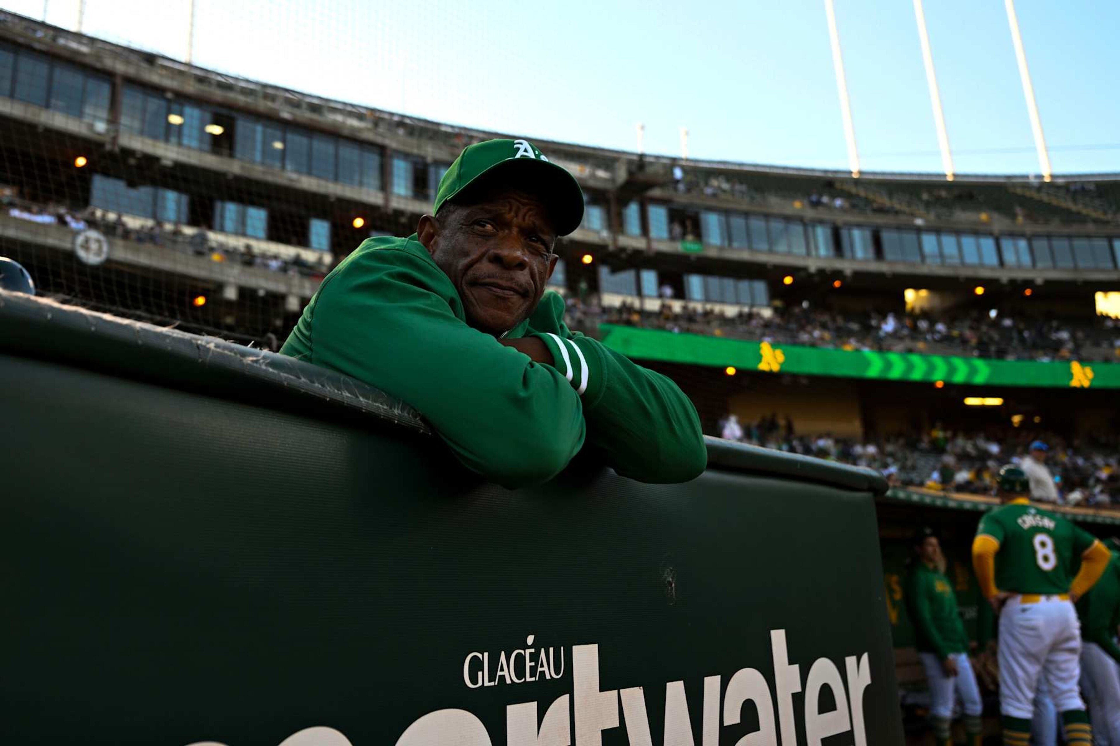 OAKLAND, CA - SEPTEMBER 21: Oakland Athletics Special Assistant to the President, Rickey Henderson, looks on during an MLB game between the New York Yankees and Oakland Athletics on September 21, 2024, at the Oakland-Alameda County Coliseum in Oakland, CA. (Photo by Trinity Machan/Icon Sportswire via Getty Images) OAKLAND, CA - SEPTEMBER 21: Oakland Athletics Special Assistant to the President, Rickey Henderson, looks on during an MLB game between the New York Yankees and Oakland Athletics on September 21, 2024, at the Oakland-Alameda County Coliseum in Oakland, CA. (Photo by Trinity Machan/Icon Sportswire via Getty Images)