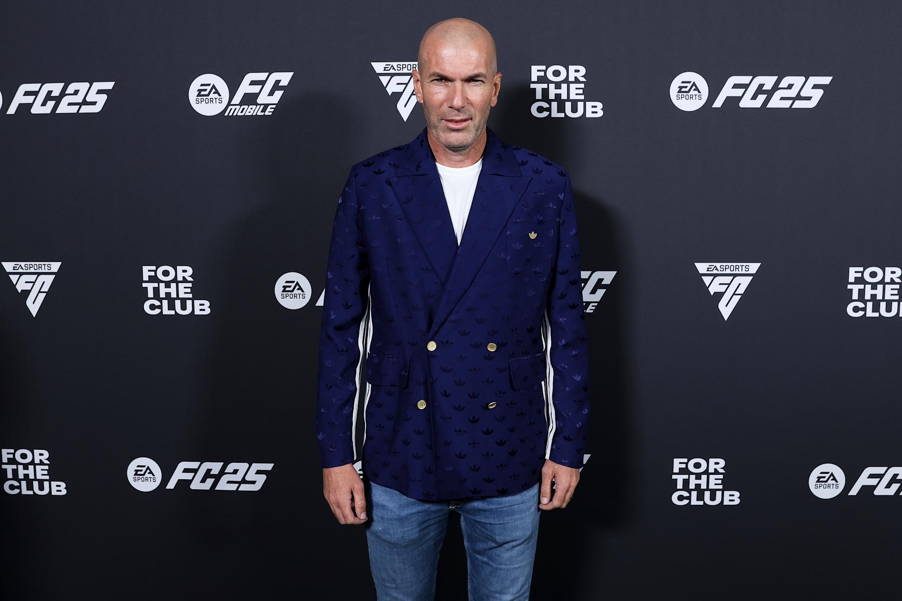 MADRID, SPAIN - SEPTEMBER 26: In this image released on September 27, 2024, Zinedine Zidane attends the global launch of EA SPORTS FC™ 25, available now, at Pabellón Satélite on September 26, 2024 in Madrid, Spain. (Photo by Pablo Cuadra/Getty Images for EA SPORTS FC™ 25)