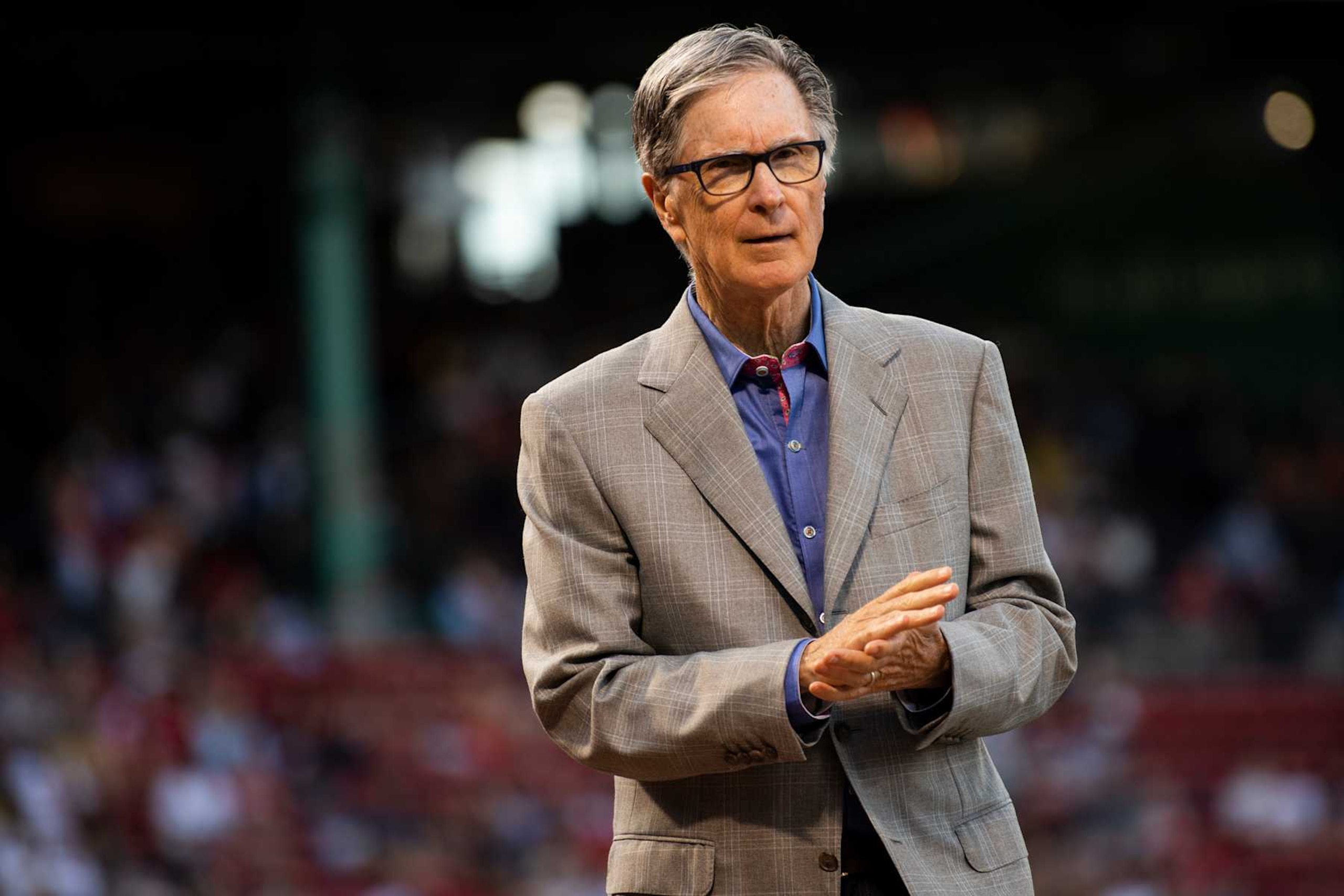 BOSTON, MA - JULY 26: Boston Red Sox Principal Owner John Henry looks on during a pre-game ceremony in recognition of the National Baseball Hall of Fame induction of former Former Boston Red Sox player David Ortiz before a game between the Boston Red Sox and the Cleveland Guardians on July 26, 2022 at Fenway Park in Boston, Massachusetts. (Photo by Billie Weiss/Boston Red Sox/Getty Images) BOSTON, MA - JULY 26: Boston Red Sox Principal Owner John Henry looks on during a pre-game ceremony in recognition of the National Baseball Hall of Fame induction of former Former Boston Red Sox player David Ortiz before a game between the Boston Red Sox and the Cleveland Guardians on July 26, 2022 at Fenway Park in Boston, Massachusetts. (Photo by Billie Weiss/Boston Red Sox/Getty Images)